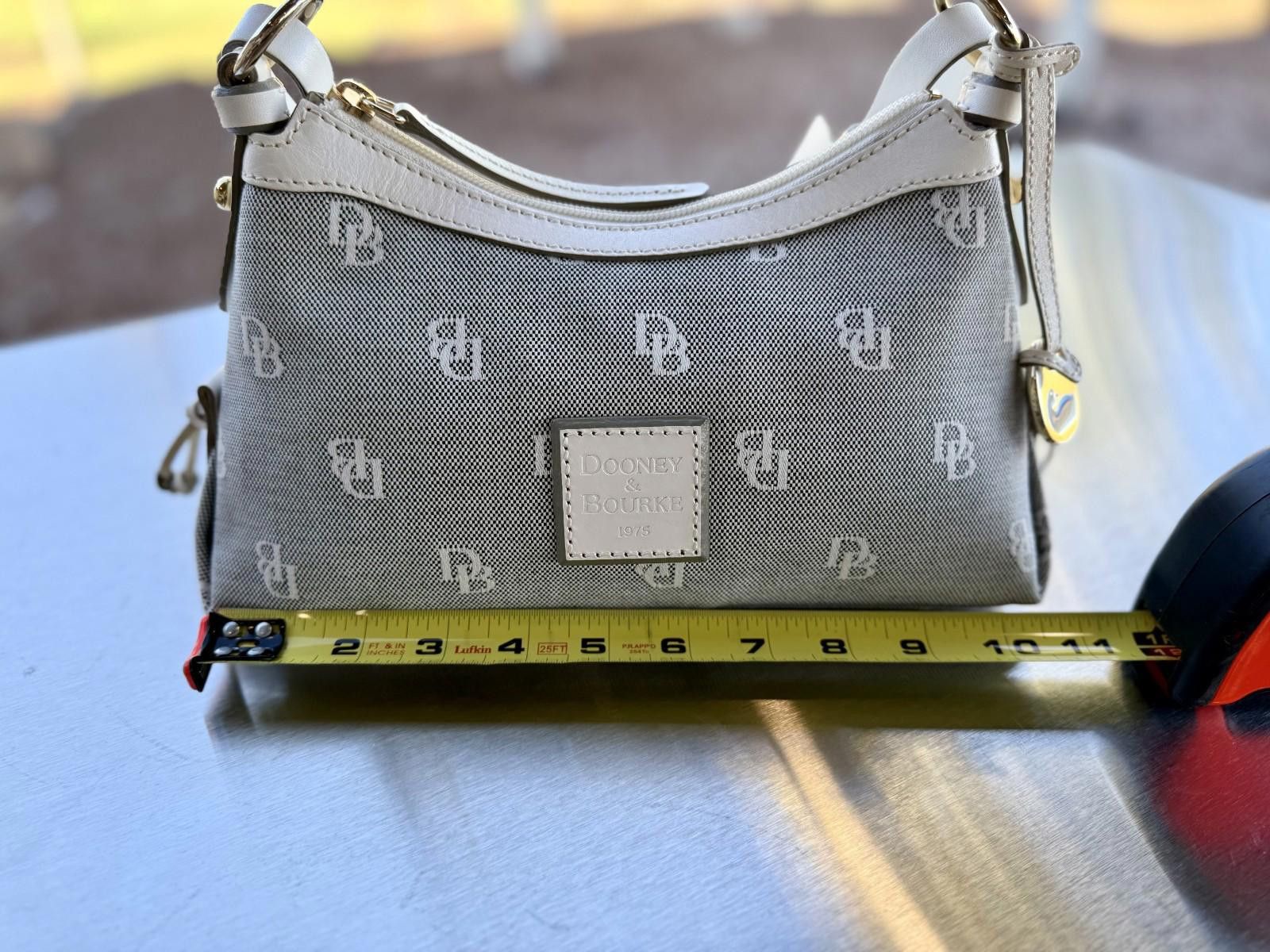 Dooney & Bourke Dooney & Bourke White Leather/Canvas HoboBag Matching Wallet Size ONE SIZE - 10 Thumbnail