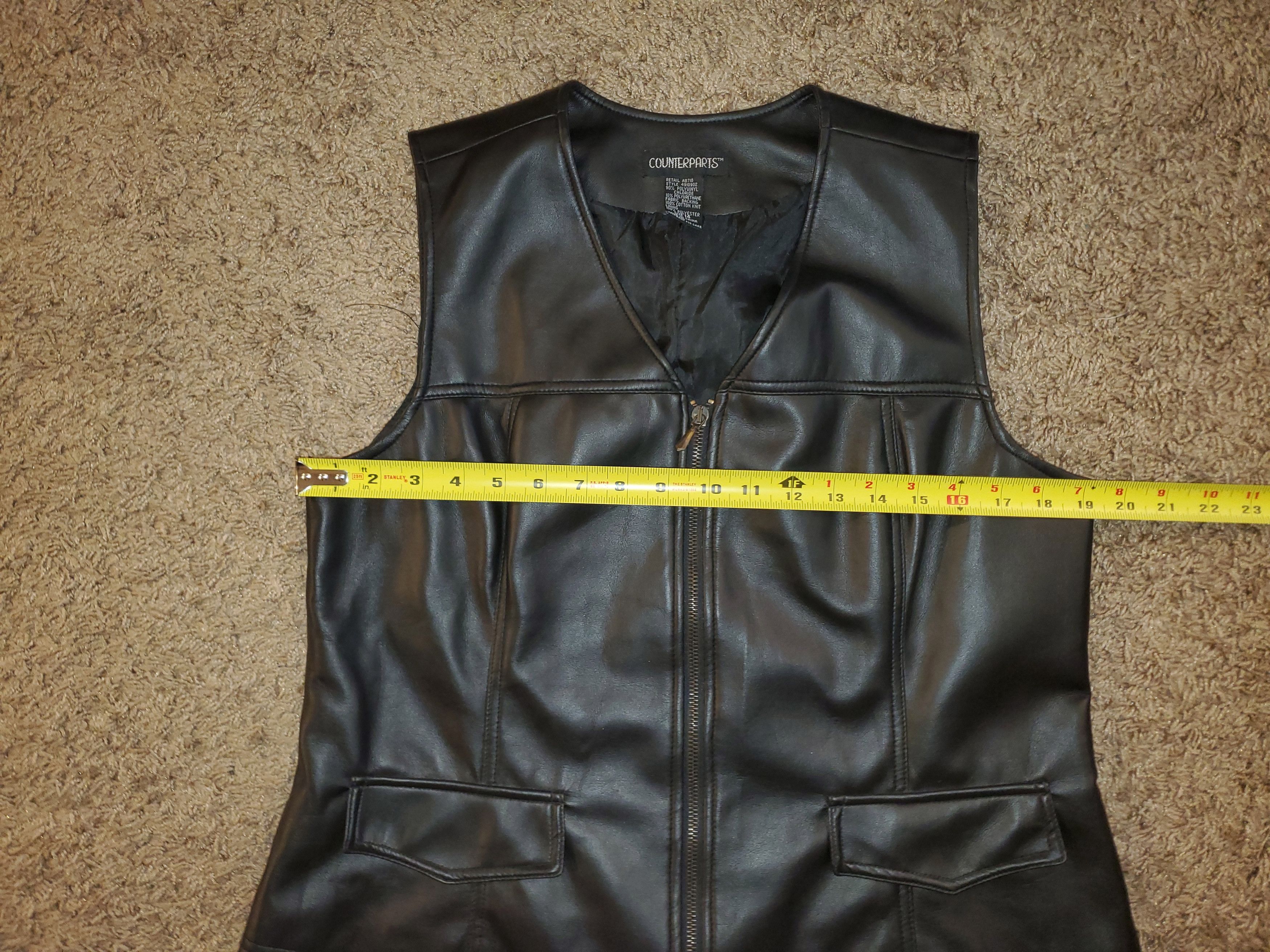 Other Women's black faux leather zip-up vest (size 14) Size L / US 10 / IT 46 - 5 Thumbnail
