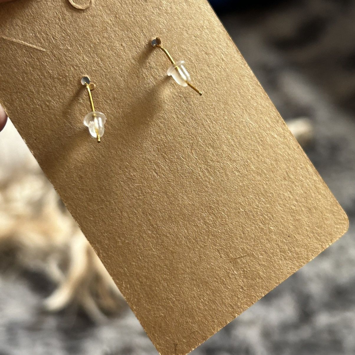 Handmade Handcrafted elegant genuine stone cat eye barrel earrings Size ONE SIZE - 3 Thumbnail