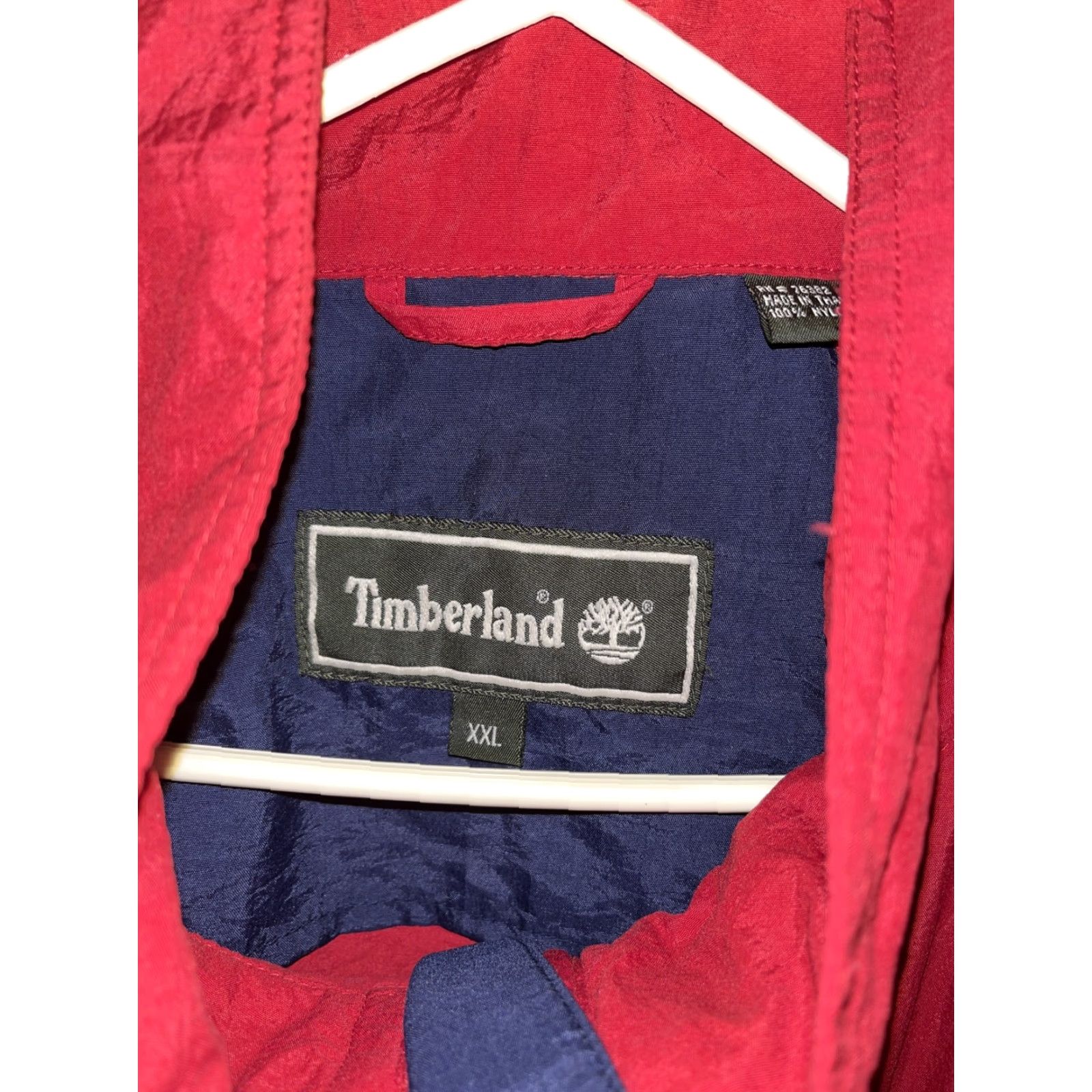 Timberland VINTAGE Timberland Windbreaker Jacket Men XXL Red Summer Spring Fall Casual Travel Nylon Zipper Pockets Hiking Golf Size US XXL / EU 58 / 5 - 6 Thumbnail