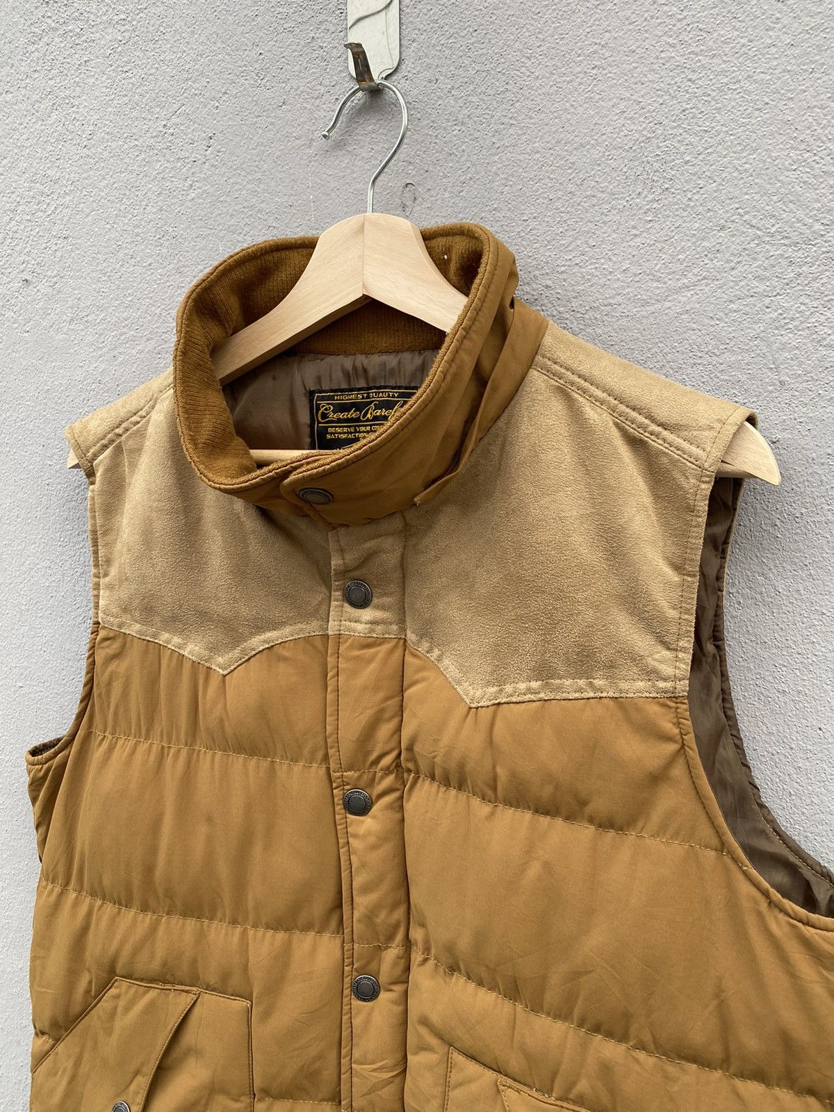 Beauty Beast × If Six Was Nine × Japanese Brand 🔥Japanese Brand “Create Barefoot” Puffer Down Vest Jacket Size 48L - 4 Thumbnail