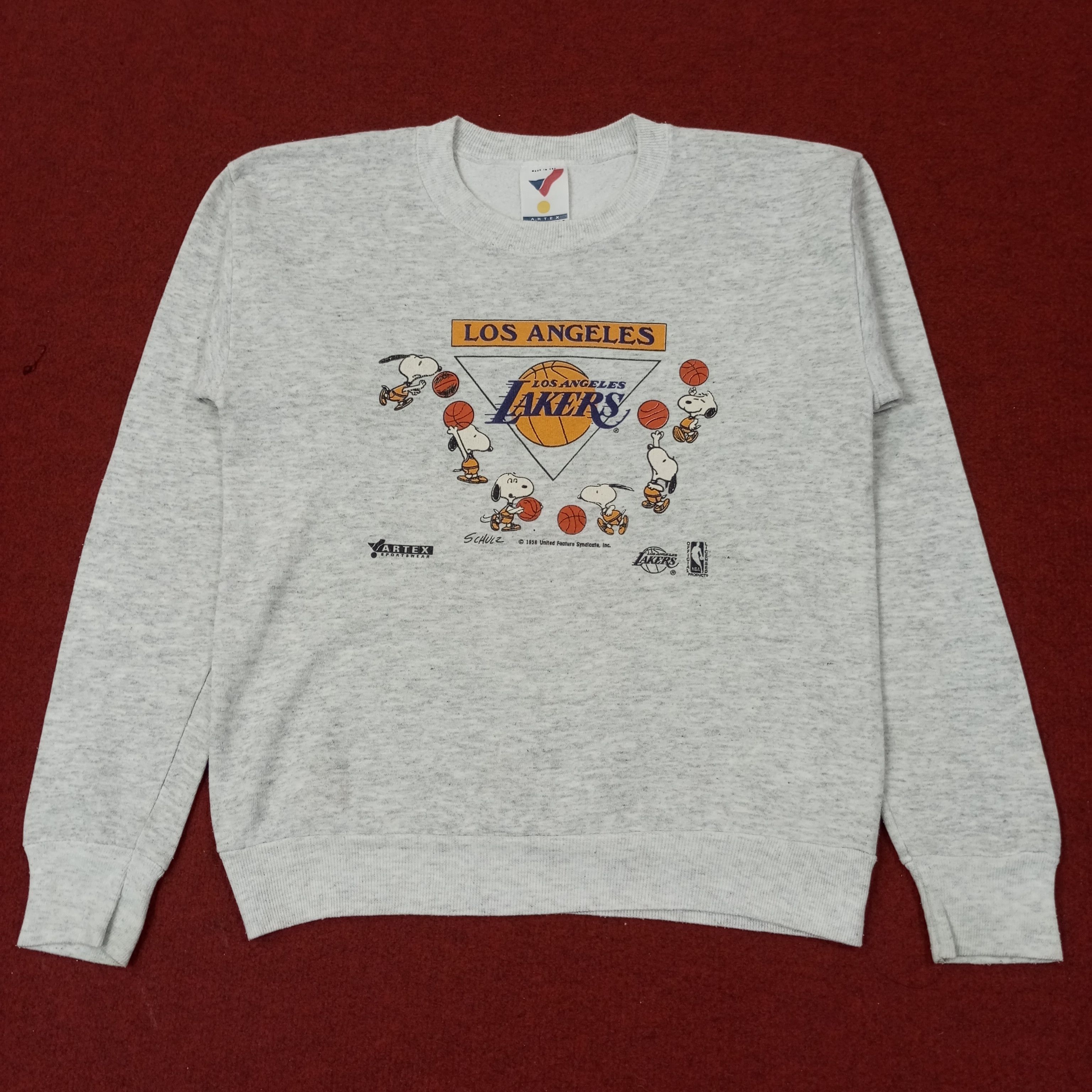 NBA Lakers Los Angeles X Snoopy Vintage Sweatshirt c253n14 Size US XS / EU 42 / 0 - 1 Thumbnail