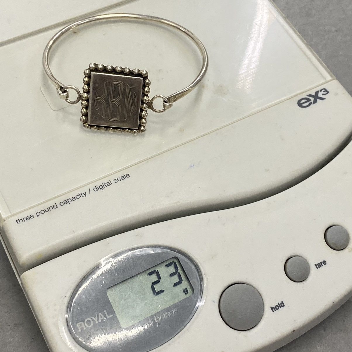 Kapital × Vintage Vtg 60s 70s Chunky Geometric Sterling Silver Monogram Cuff Size ONE SIZE - 9 Thumbnail