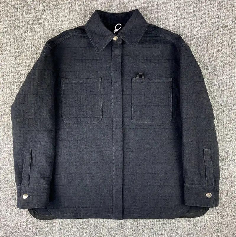 Fendi Fendi Black Leather Men's Outerwear Jacket 0089 Size US L / EU 52-54 / 3 - 1 Thumbnail