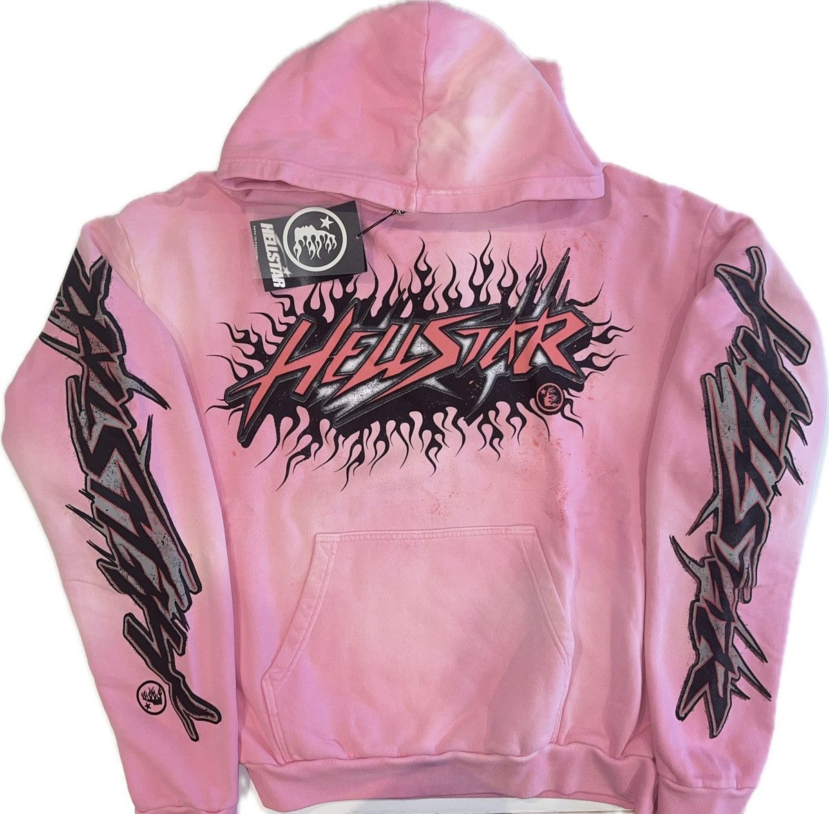 image of Hellstar Brainwashed Hoodie in Pink, Men's (Size XL)