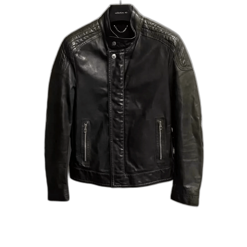 Louis Vuitton Louis Vuitton Black Leather Checkered Jacket Size US L / EU 52-54 / 3 - 1 Thumbnail