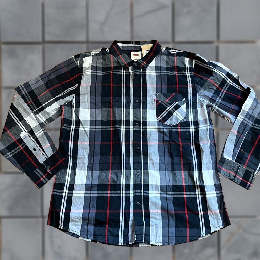 Levi's Levi's Shirt Mens XXL Black Beauty Plaid Button Up Pocket Western Mens Size US XXL / EU 58 / 5 - 1 Thumbnail