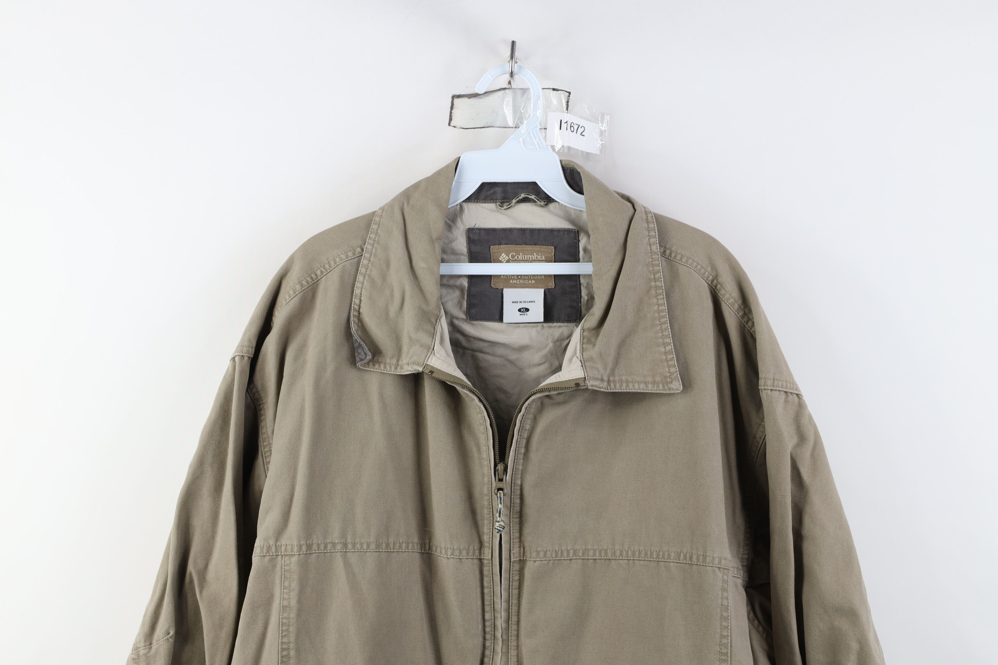 Columbia Vintage 90s Y2K Columbia Spell Canvas Bomber Jacket Beige Size US XL / EU 56 / 4 - 2 Thumbnail