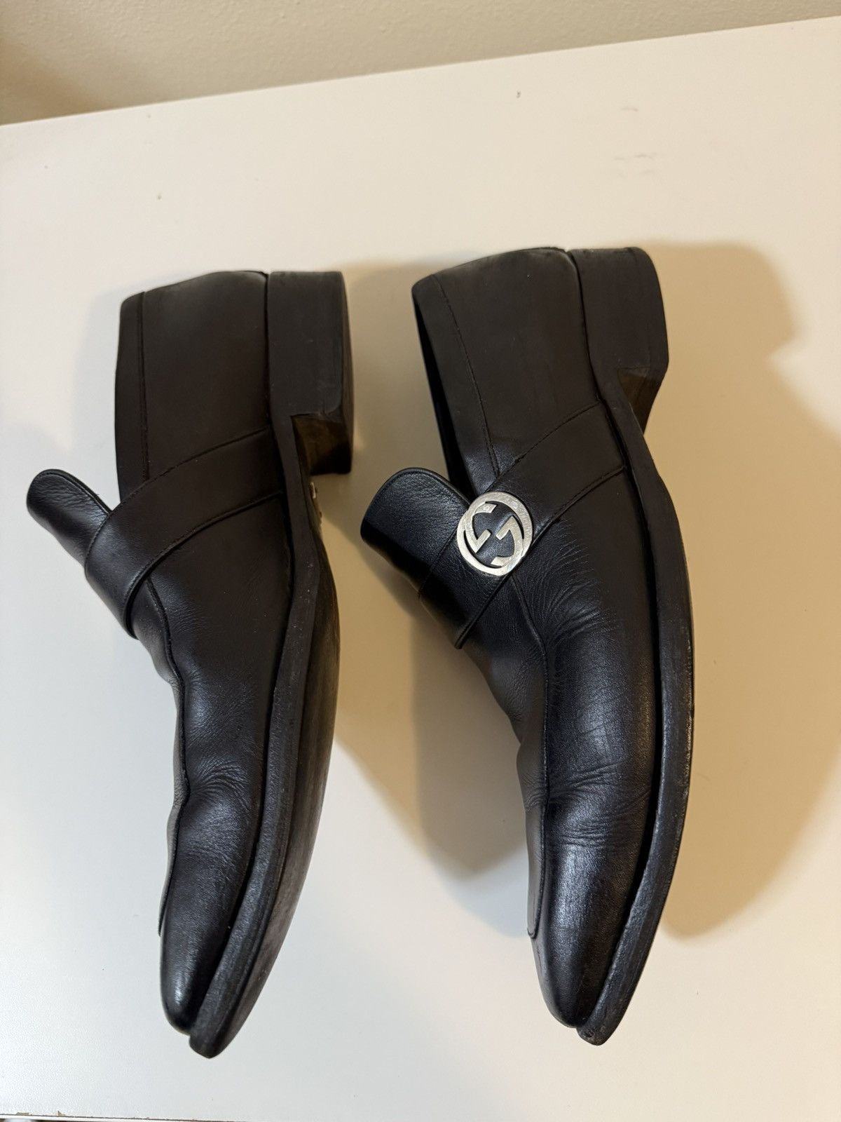 Gucci Gucci Interlocking G Logo Leather Loafers Size US 8 / EU 41 - 4 Thumbnail