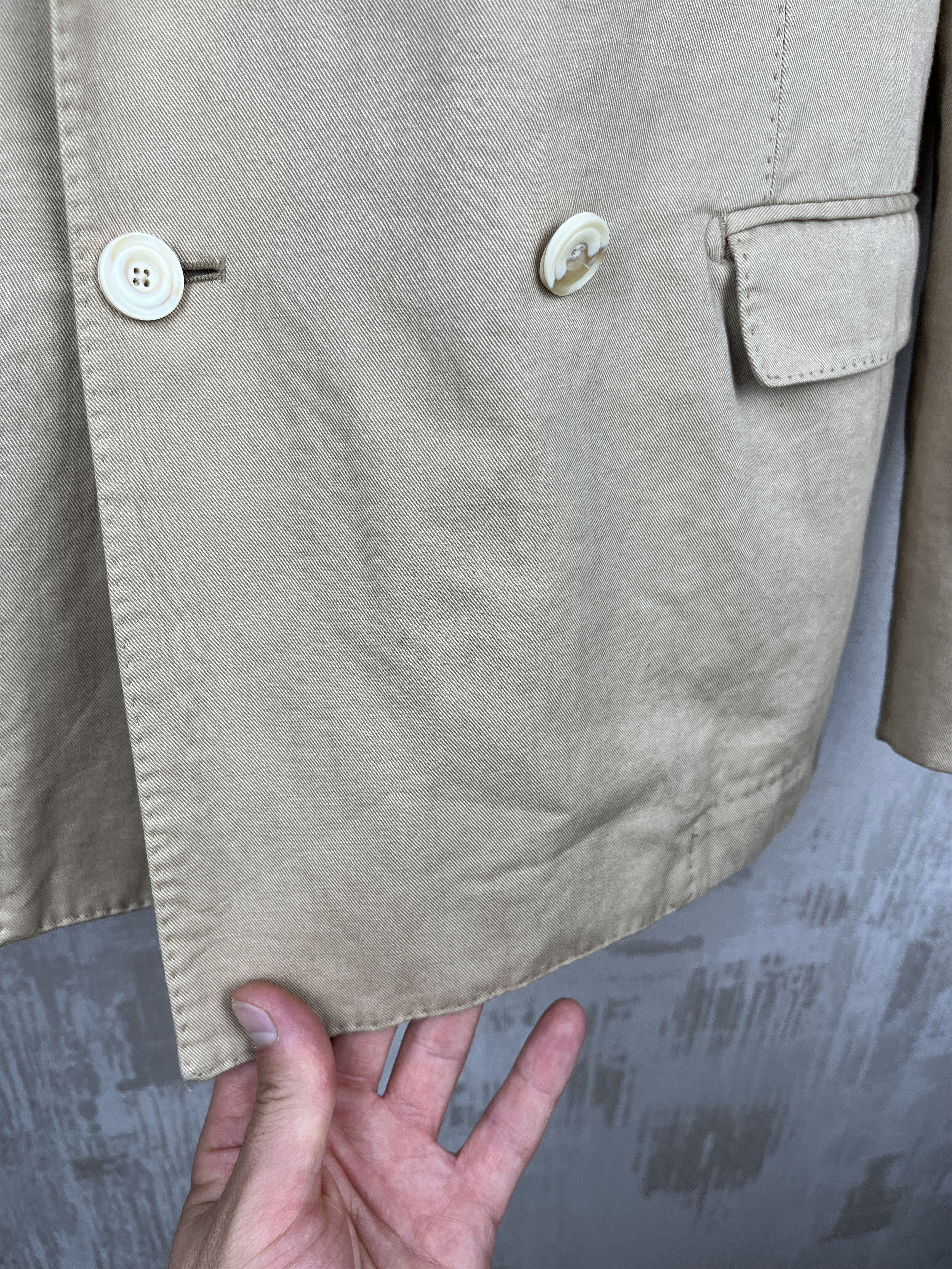 Messagerie Messagerie Double Breasted Blazer Cotton Linen Size 50 Size US M / EU 48-50 / 2 - 11 Thumbnail