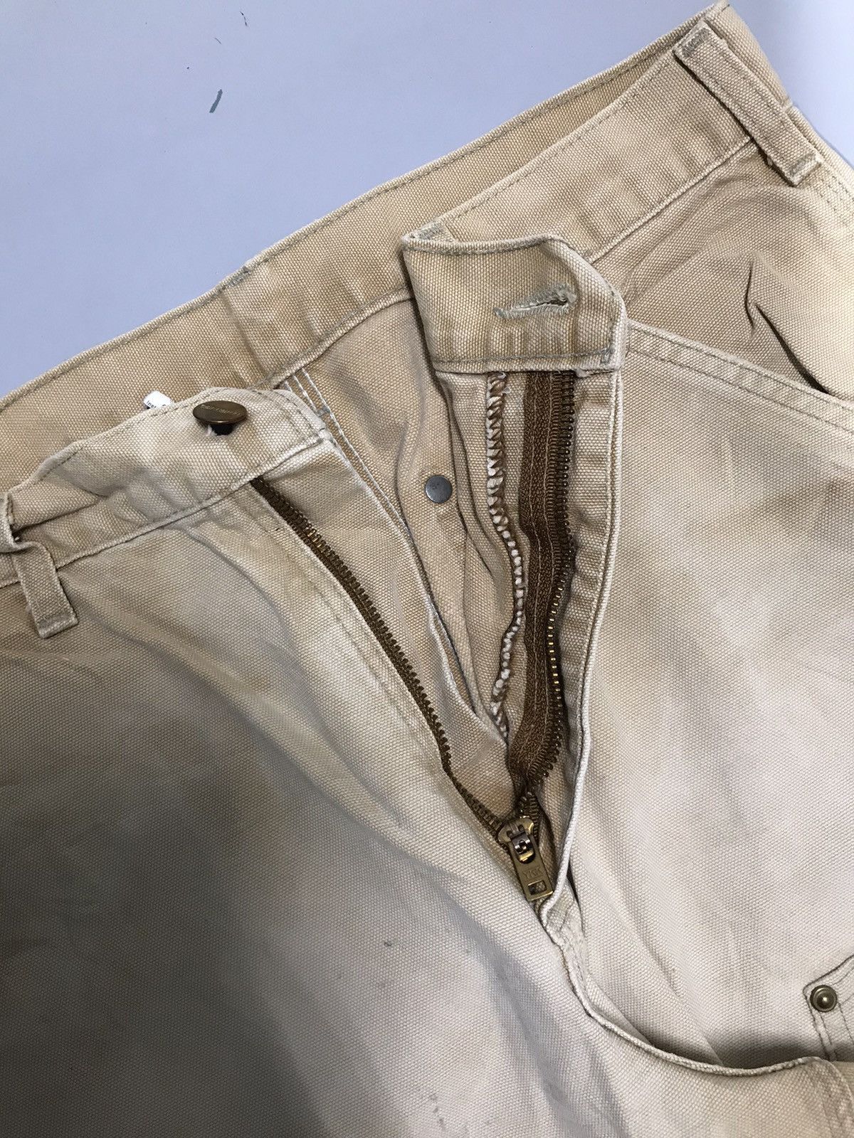 Carhartt Vintage Carhartt B01 BRN sunfaded double knee workwear Size US 30 / EU 46 - 6 Thumbnail
