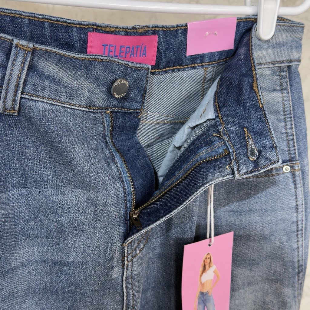 Other NWT Telepatia Wide Barrel Leg Jeans Sz 5/27 Y2K Low Rise Den Size 27" / US 4 / IT 40 - 7 Thumbnail