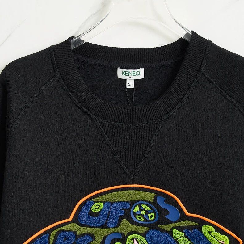 Kenzo KENZO Men's UFO Art Design thin fleece hoodie Size US XL / EU 56 / 4 - 2 Thumbnail