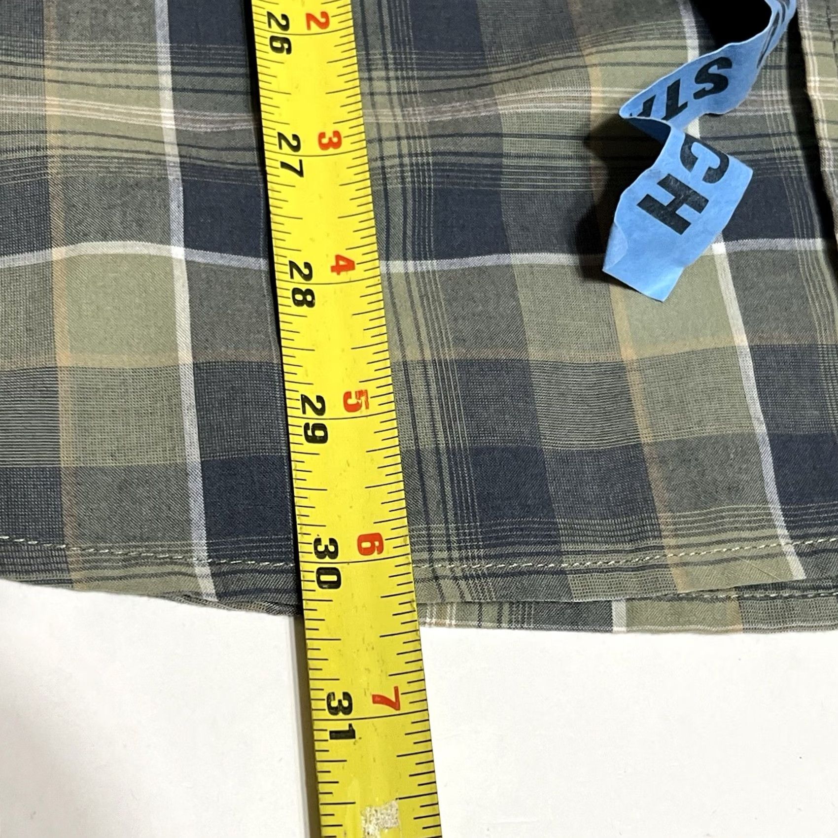 Levi's Levi's Mens XL Green Blue Plaid Long Sleeve Button-Down Shirt Size US XL / EU 56 / 4 - 5 Thumbnail