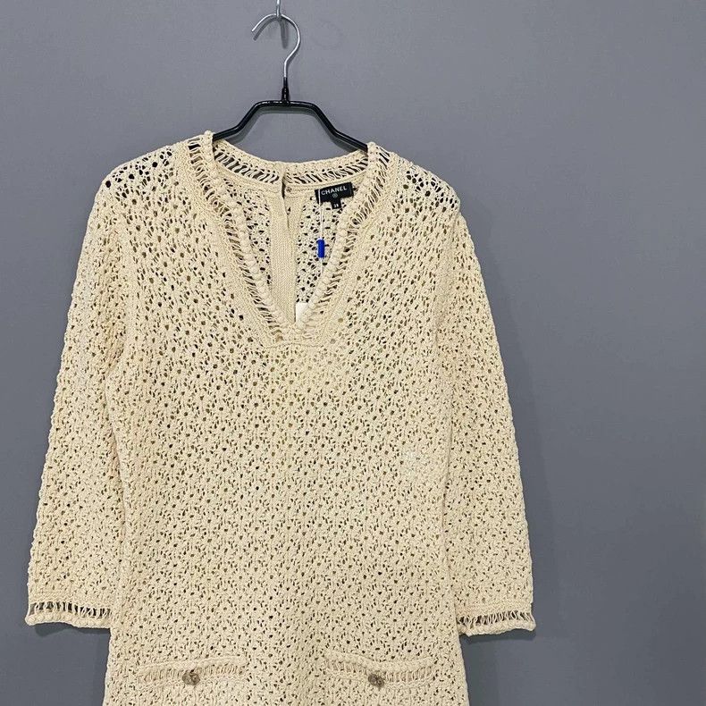 Chanel Chanel Hollow-out knit dress 2504-Nextarrow Size XS / US 0-2 / IT 36-38 - 2 Thumbnail