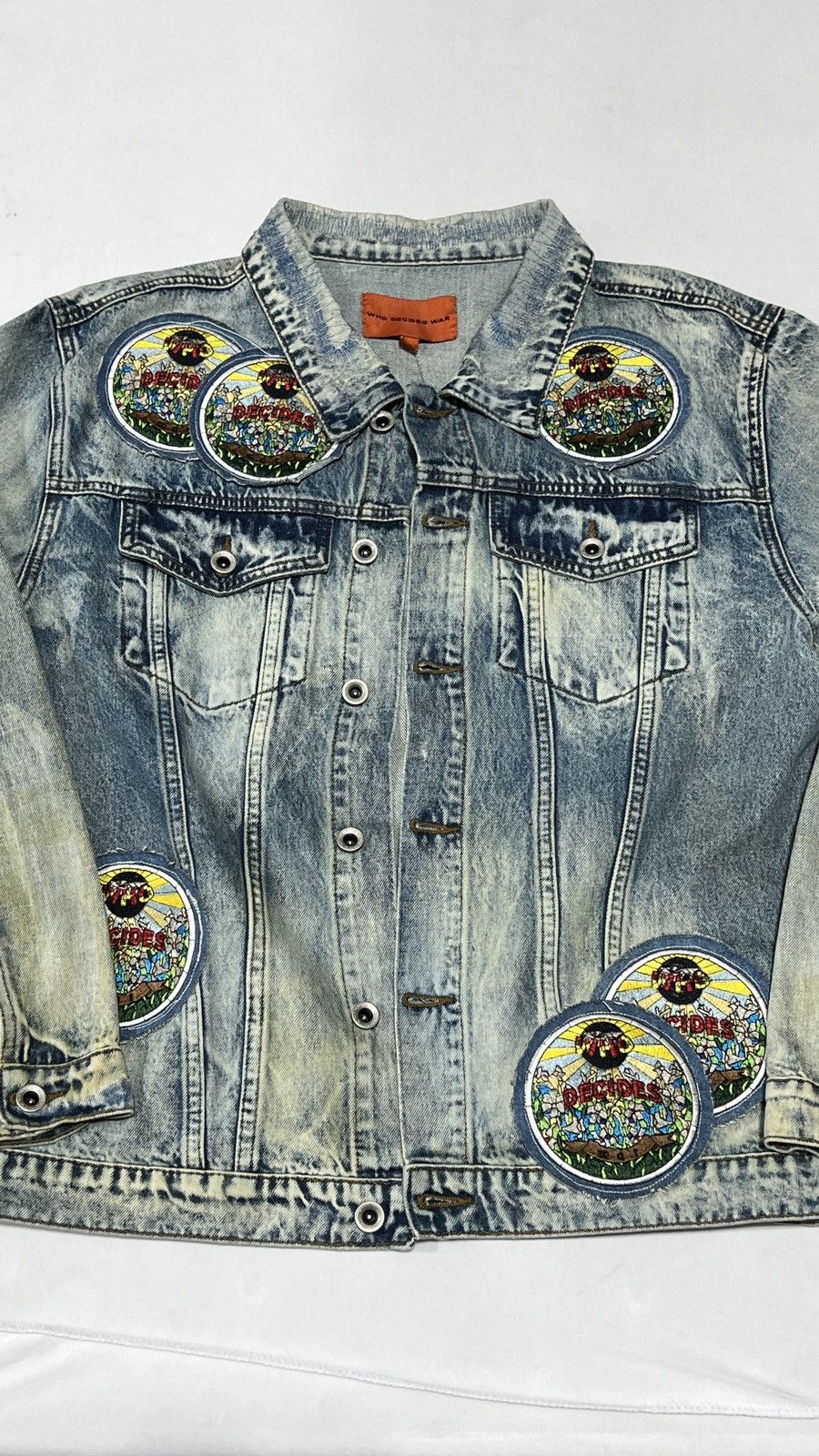 Who Decides War Who Decides War Acid Sphere Denim Jacket Size US L / EU 52-54 / 3 - 1 Thumbnail