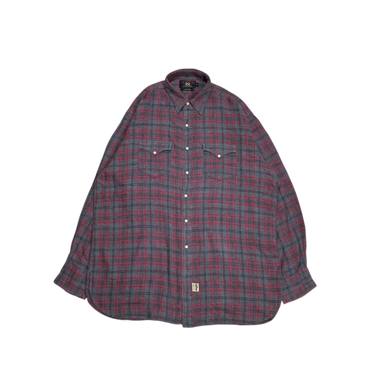 RRL Ralph Lauren RRL Ralph Lauren Western Snapp Button Plaid Falnnel Shirts Size US L / EU 52-54 / 3 - 1 Thumbnail