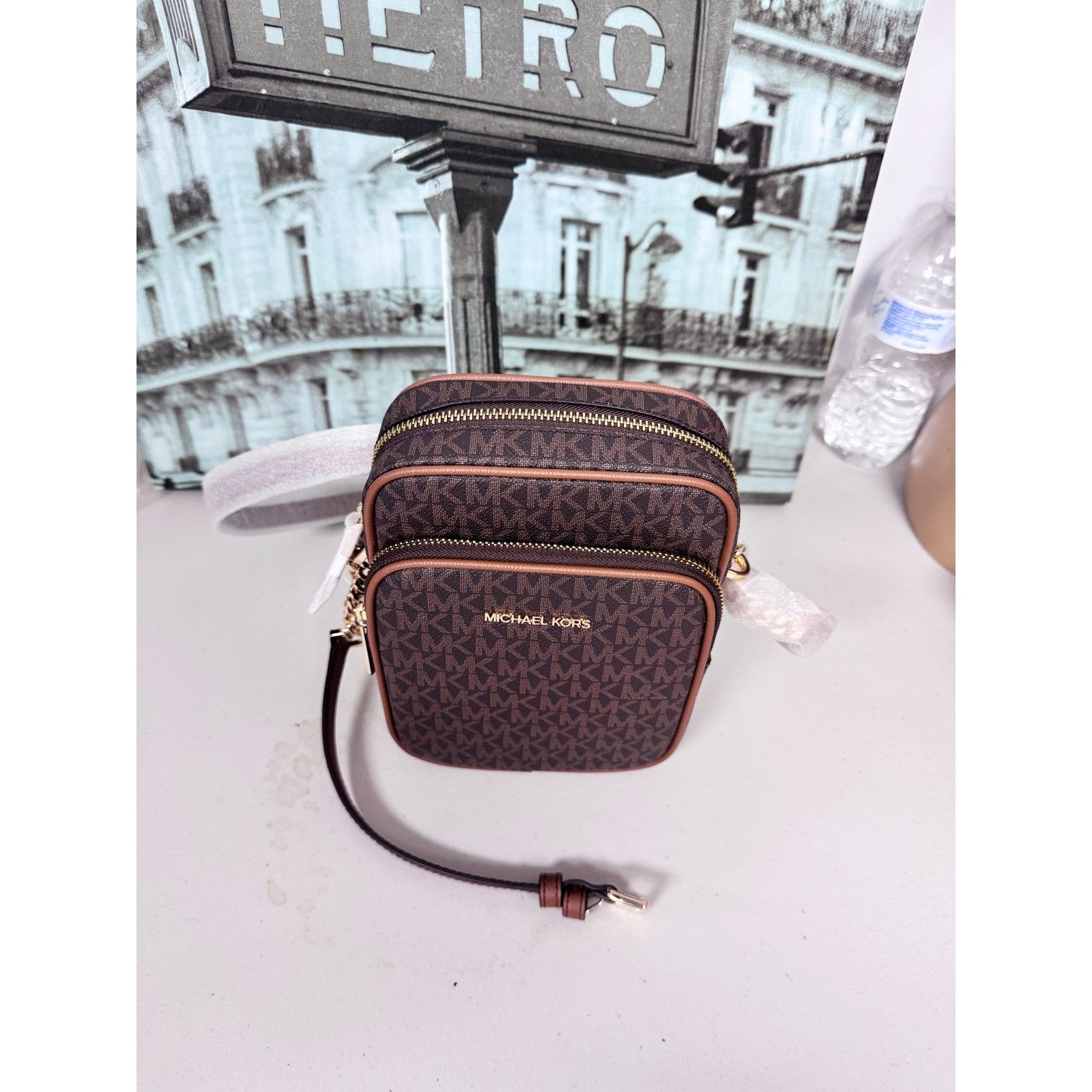 Michael Kors Michael Kors 35F1GTVC2B Jet Set Travel Medium Logo Crossbody Size ONE SIZE - 3 Thumbnail