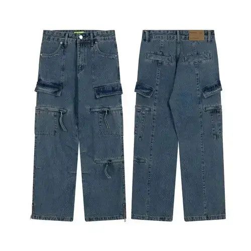 Designer × Vintage fade baggy utility skate hiphop cargo pants Size US 32 / EU 48 - 4 Thumbnail