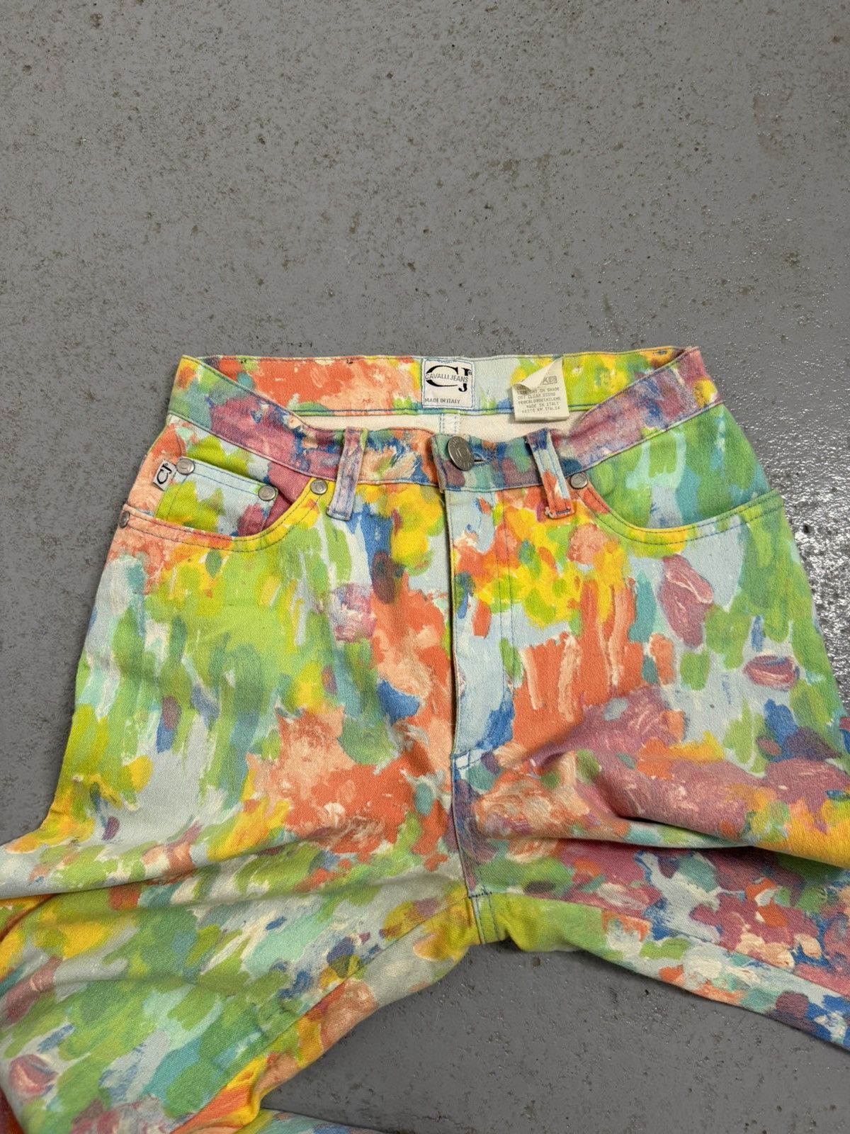 Just Cavalli Vintage Cavalli Jeans Rainbow Overprinted Jeans Size 27" / US 4 / IT 40 - 5 Thumbnail