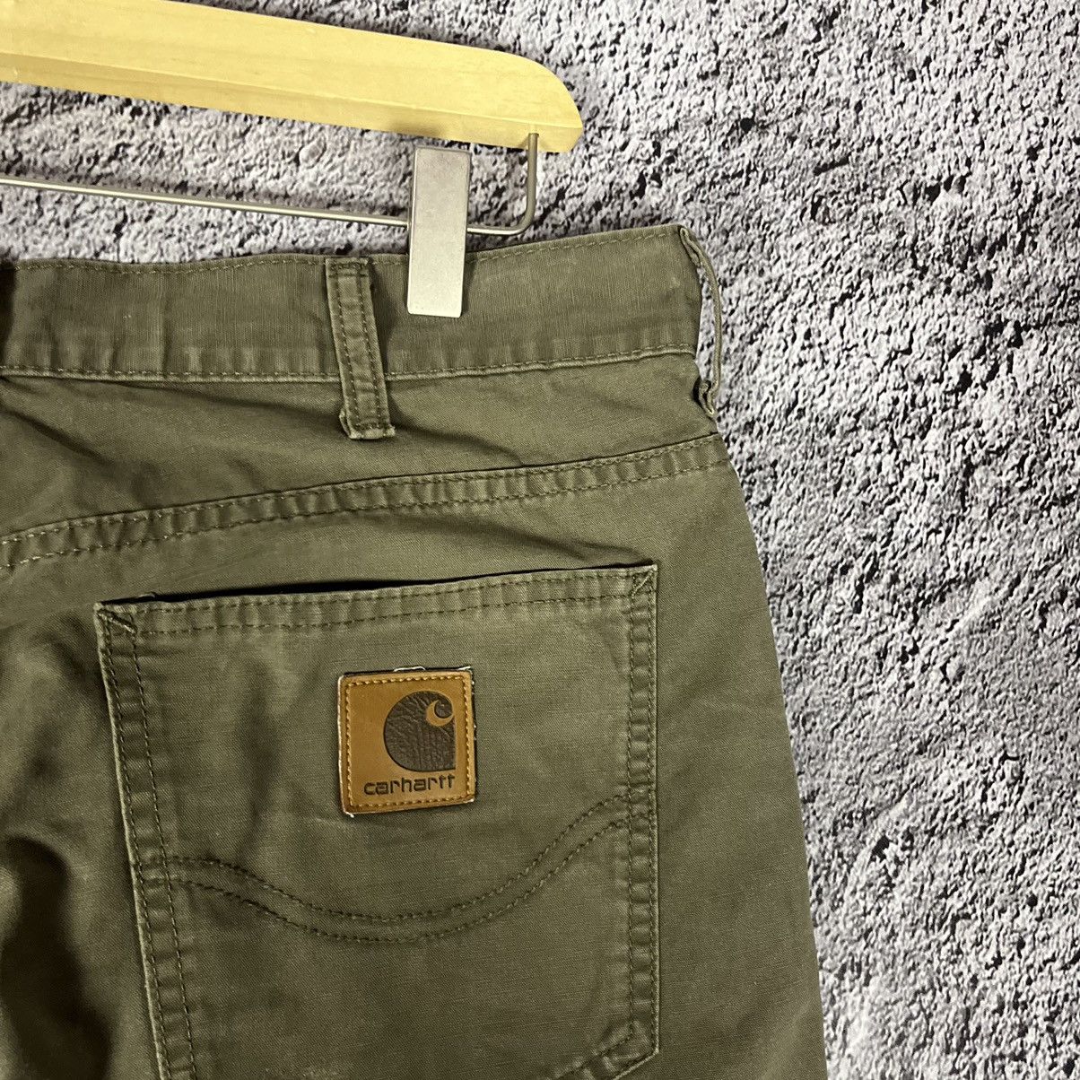 Carhartt × Vintage 🦖VINTAGE🦖 Carhartt Dark Green Texas cotton Pants Size US 31 - 12 Thumbnail