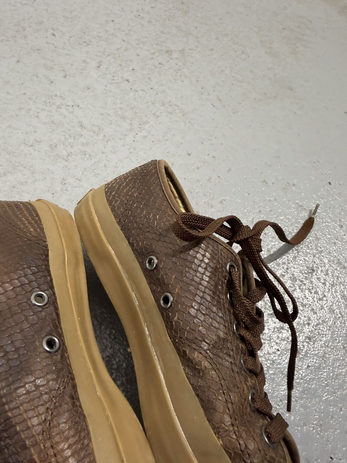 Converse × John Varvatos John Varvatos x Converse Snake Skin Leather Sneakers Size US 7 / EU 40 - 4 Thumbnail