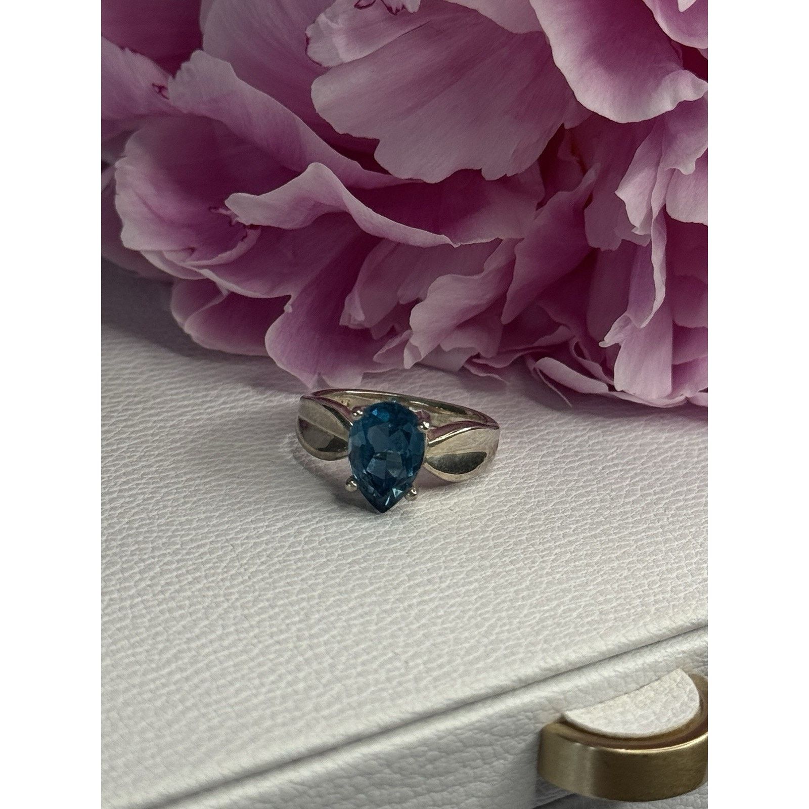 Jewelry 925 Sterling Silver Aquamarine Ring Size 7, Women's