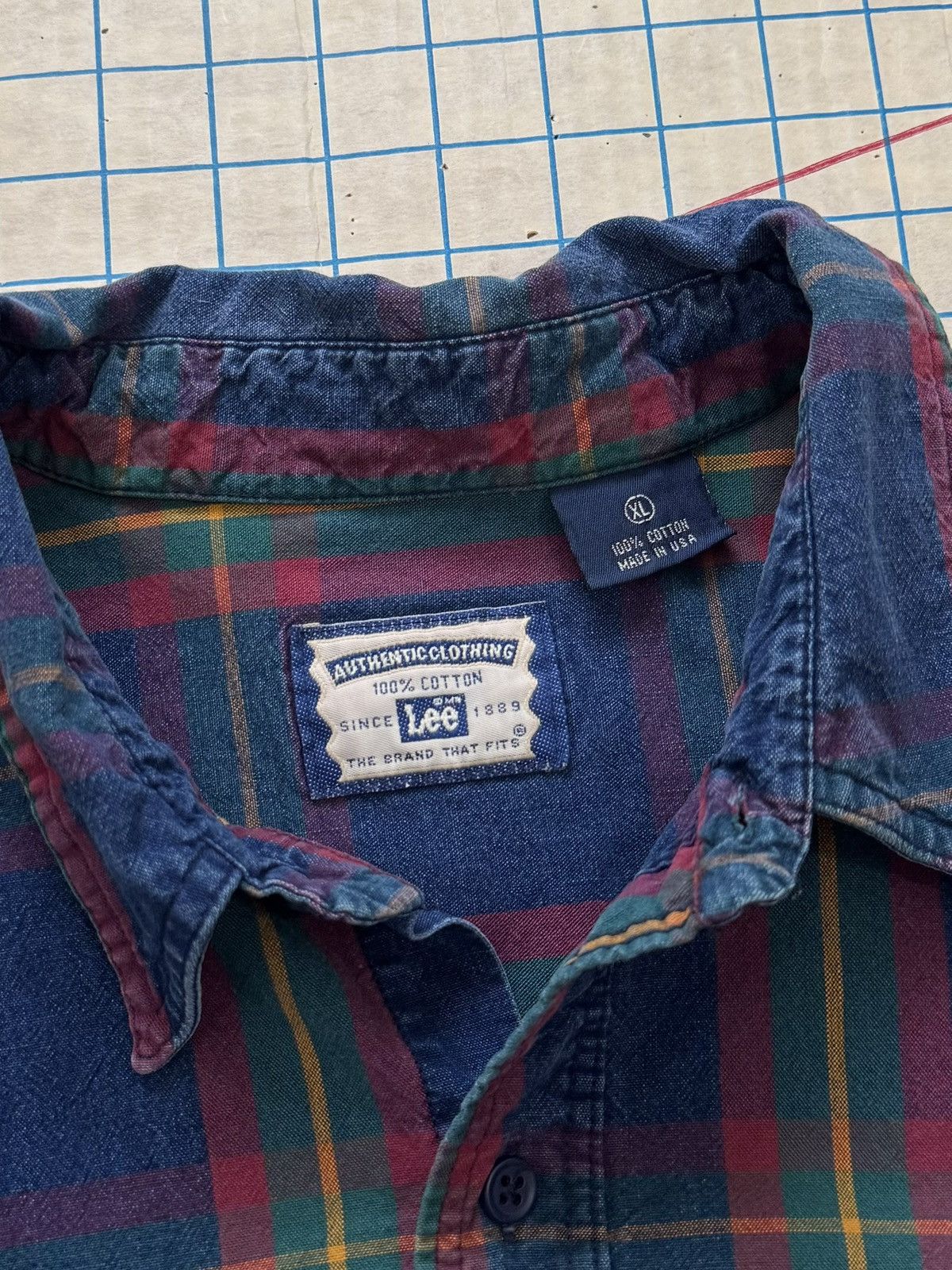 Lee Vintage Lee Authentic Flannel Button Up Shirt Mens Size XL Size US XL / EU 56 / 4 - 7 Thumbnail