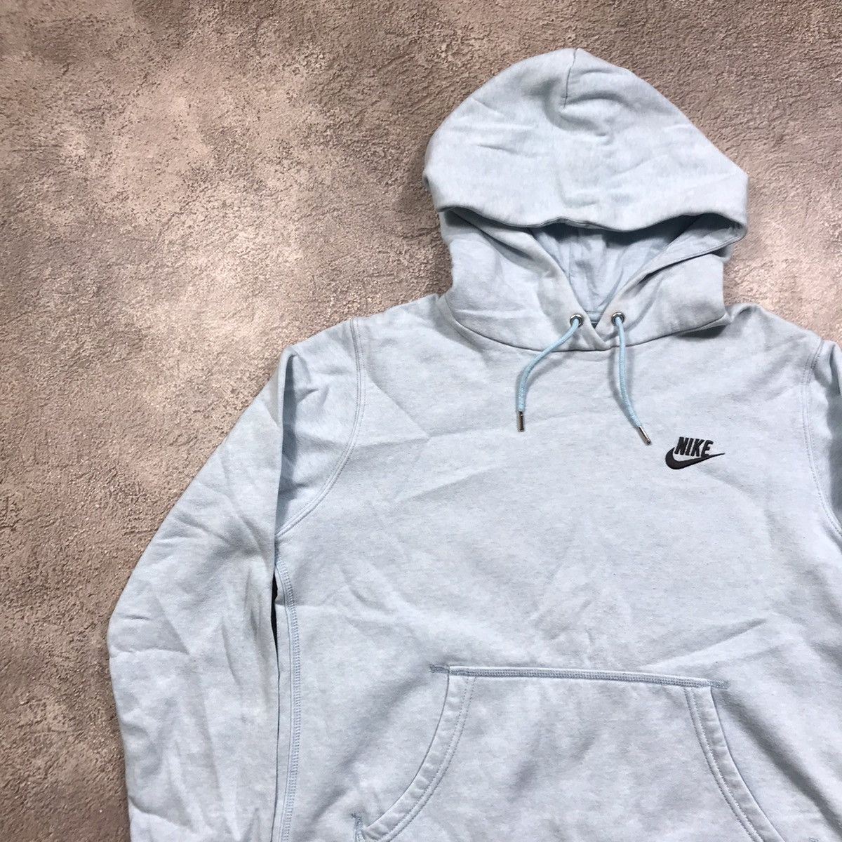 Vintage Vintage Nike Swoosh Hoodie Washed Blue Streetwear 90s Slim M Size M / US 6-8 / IT 42-44 - 2 Thumbnail