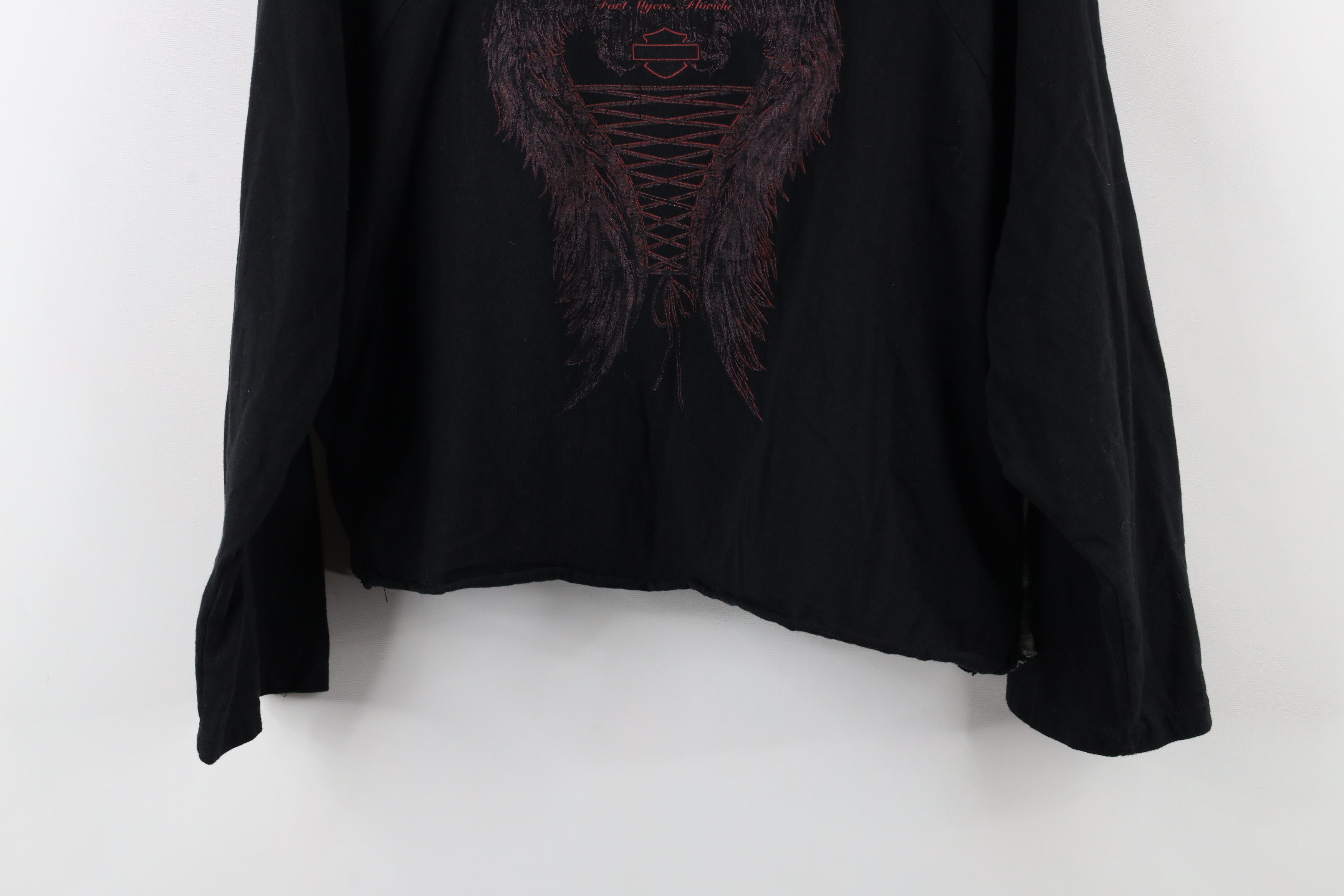 Harley Davidson × Vintage Vintage Y2K Harley Davidson Angel Wings Raglan T-Shirt USA Size XXL / US 16-18 / IT 52-54 - 14 Thumbnail