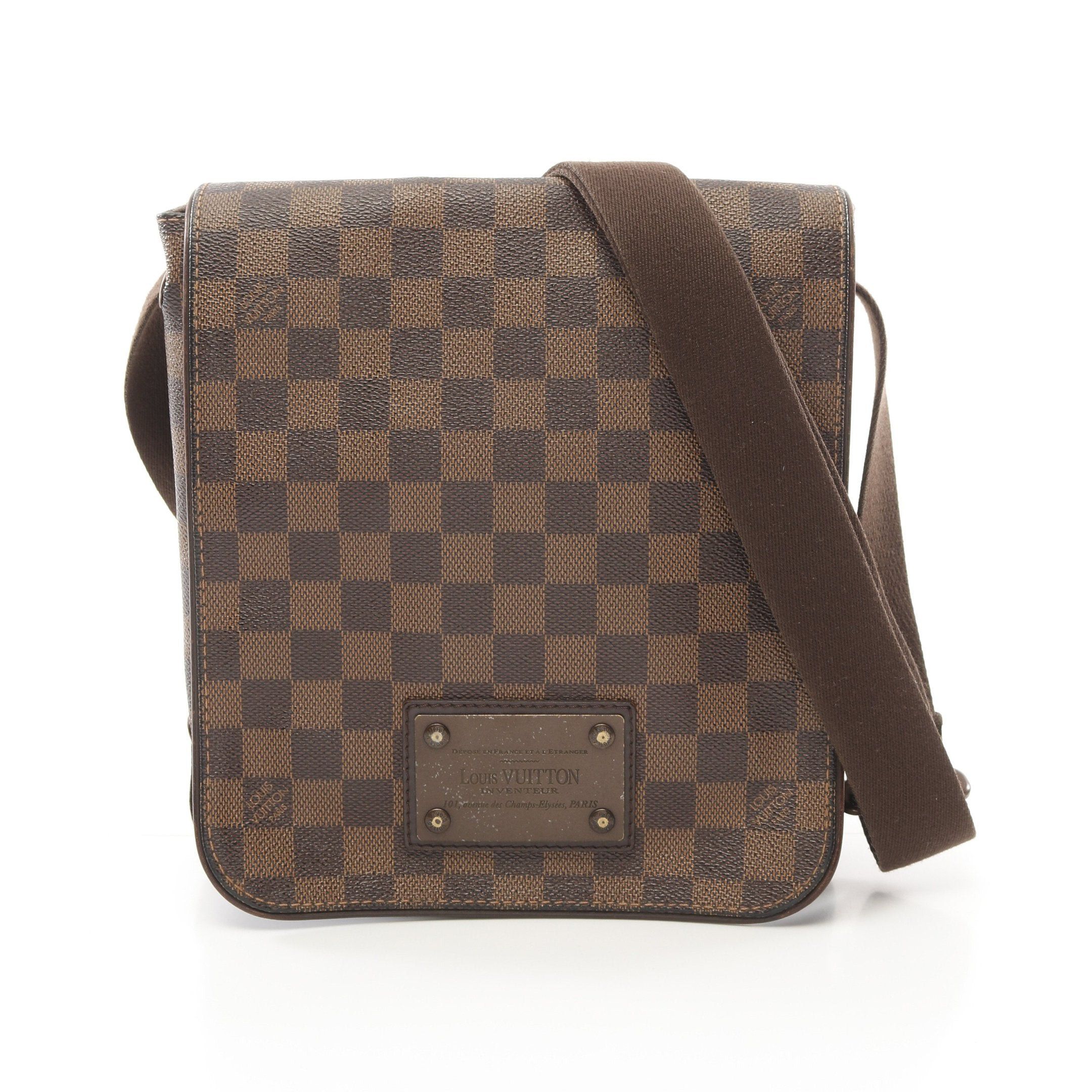 Louis Vuitton Louis Vuitton Brooklyn Pm Damier Ebene Shoulder Bag Leather Brown Size ONE SIZE - 1 Thumbnail