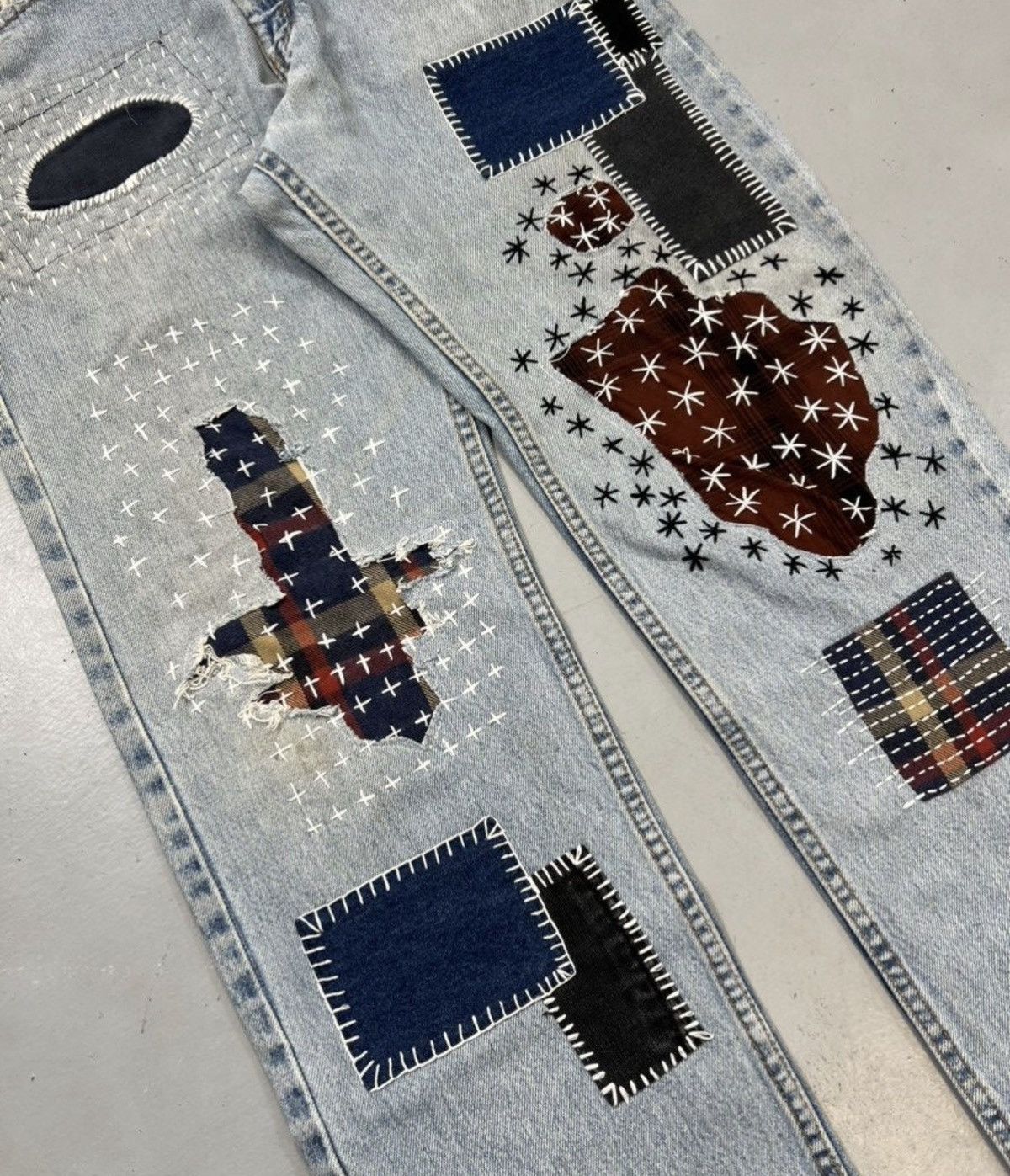 Levi's Vintage Levi’s shashiko rework denim Size US 28 / EU 44 - 3 Thumbnail