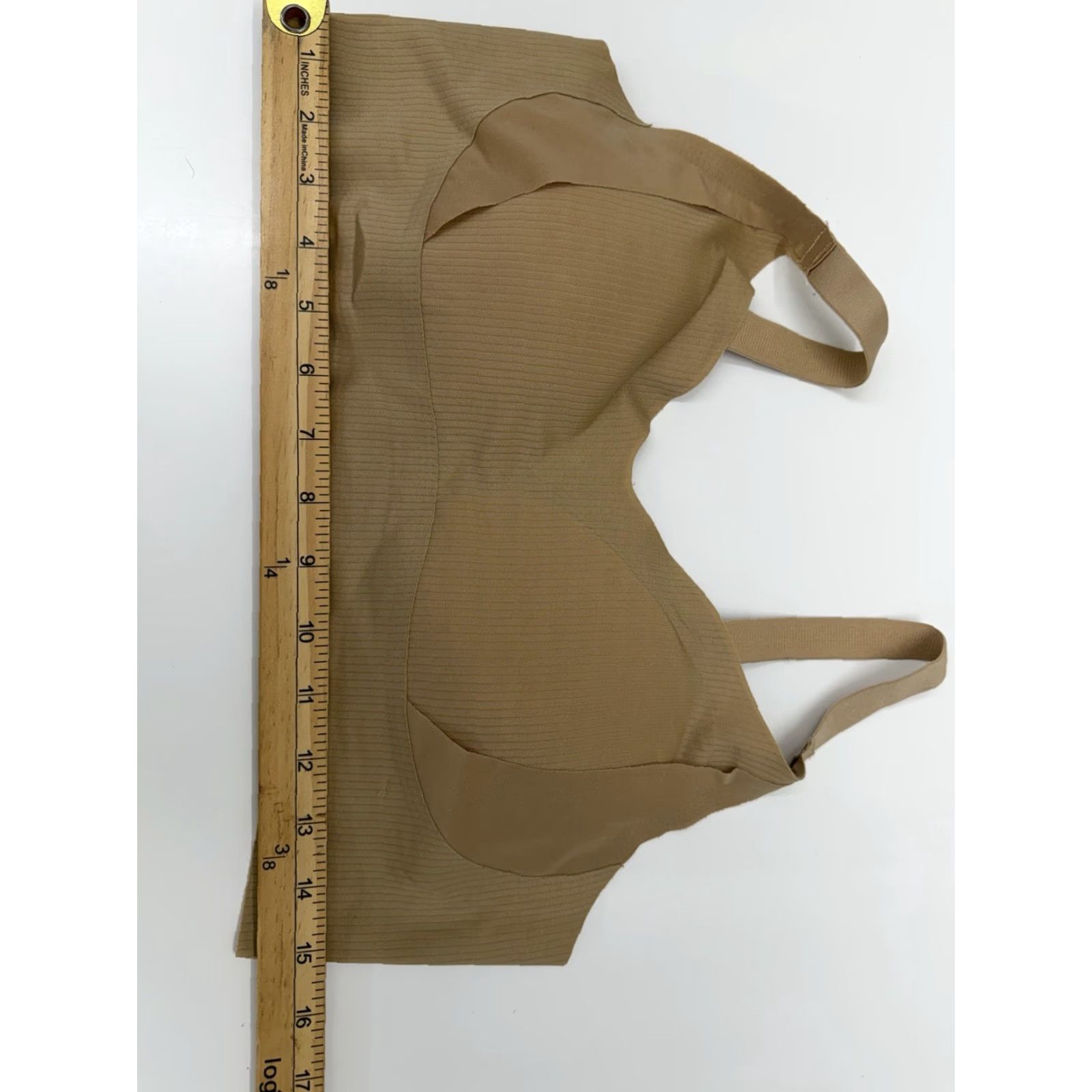 Vintage Unbranded WomensBra 5XL Tan Ribbed Wireless Padded Soft Adjustable Shirt Bra Womens 5XL Tan Ribbed Wireless Padded Adjustable Size ONE SIZE - 6 Thumbnail