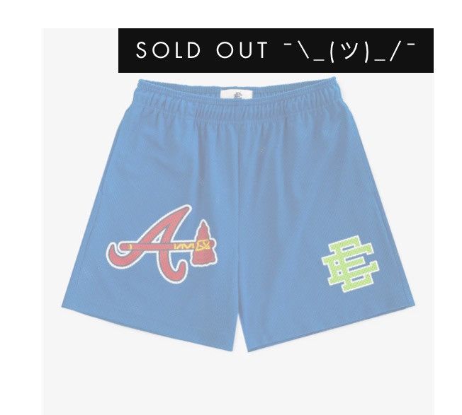 Eric Emanuel Eric Emanuel Atlanta Braves Basic Shorts XL Size US 36 / EU 52 - 2 Thumbnail