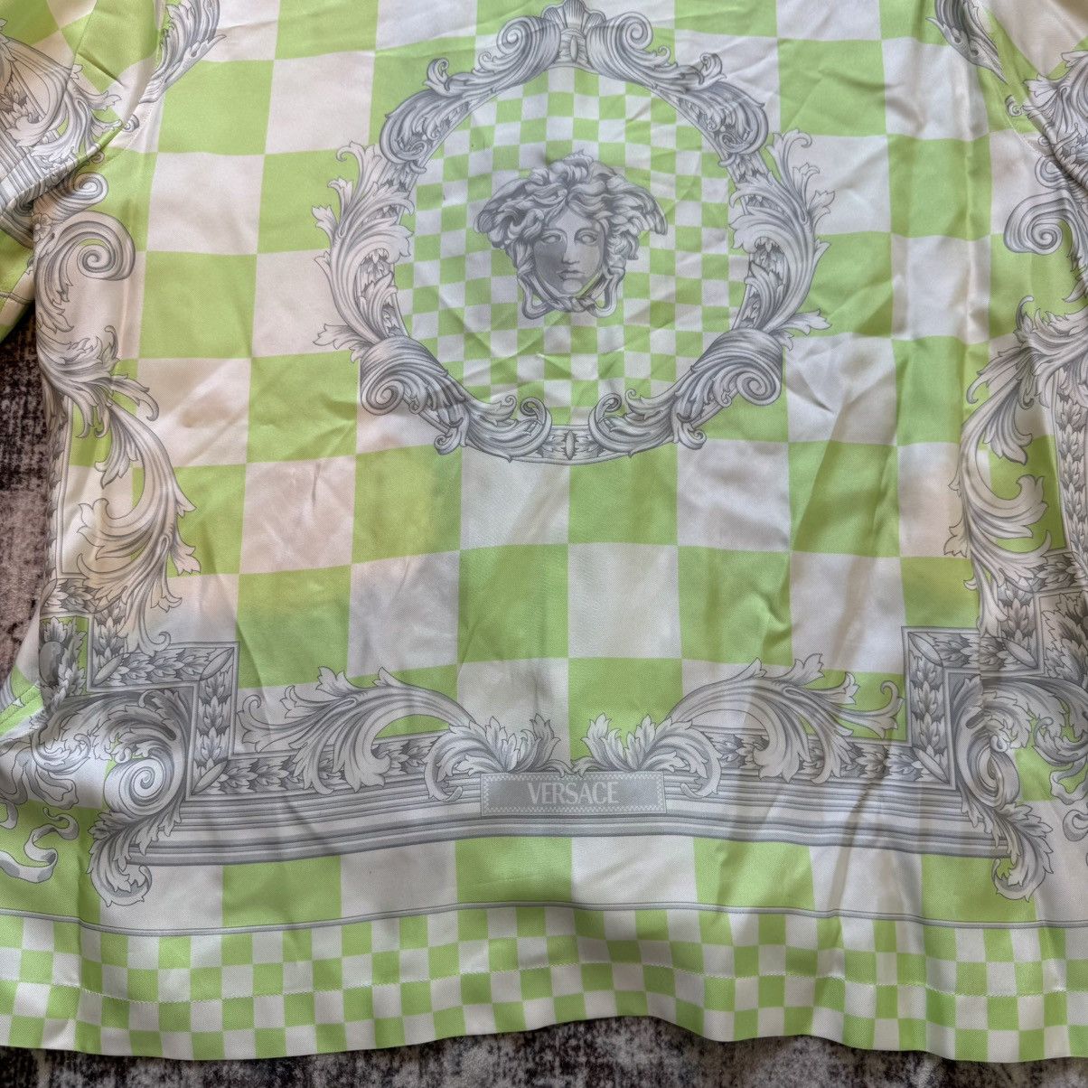 Versace Versace Informal Contrasto Medusa Print Silk Shirt Yellow Size US L / EU 52-54 / 3 - 6 Thumbnail