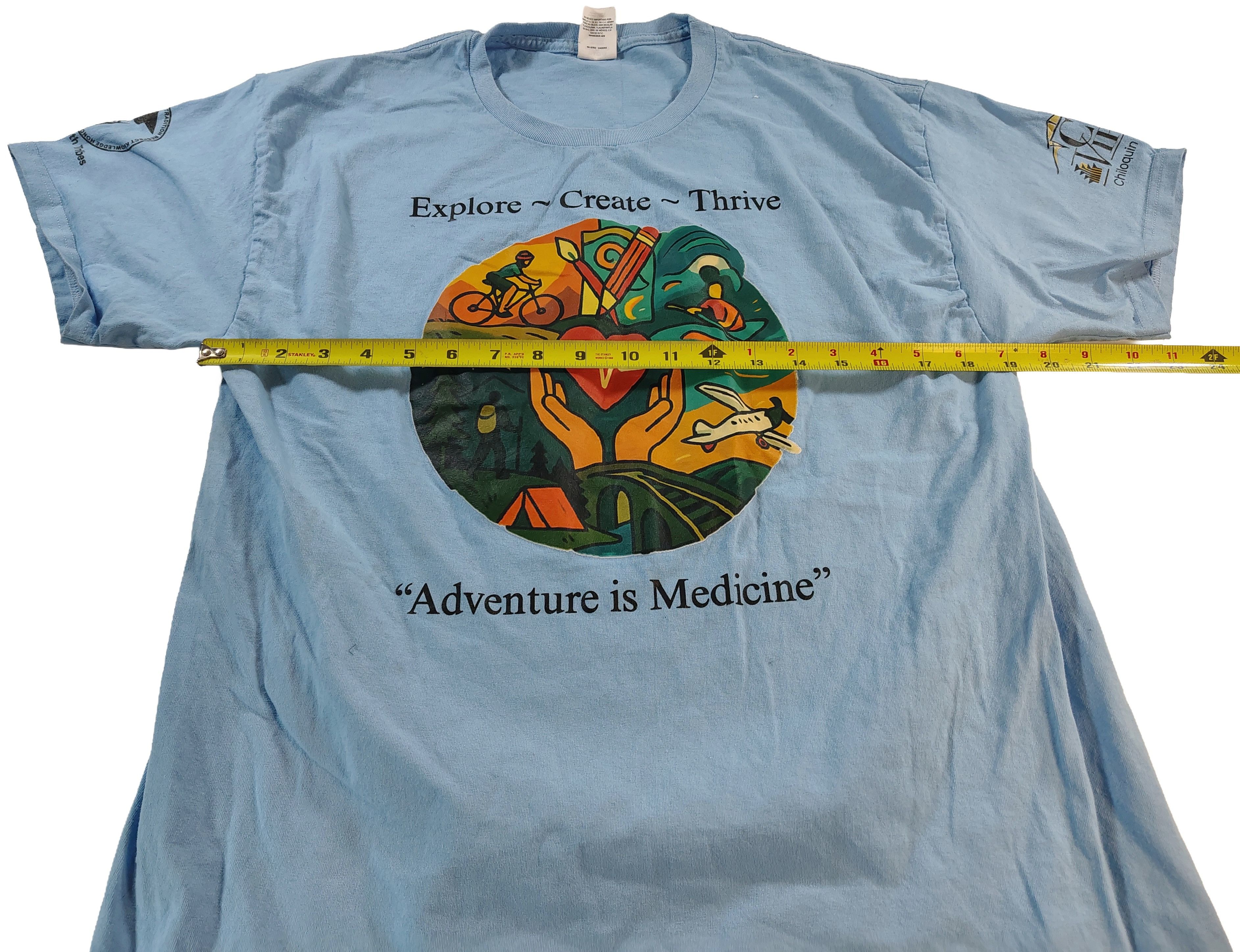 Gildan Men's Large "Adventure Is Medicine" Graphic T-Shirt Size US L / EU 52-54 / 3 - 4 Thumbnail