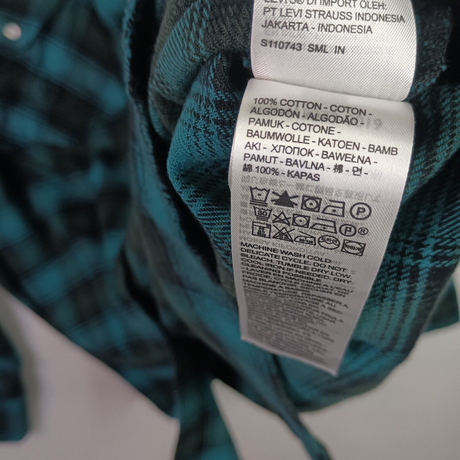 Levi's Levi's Western Shirt Women's XL Green Plaid Pearl Snap Flan Size XL / US 12-14 / IT 48-50 - 6 Thumbnail