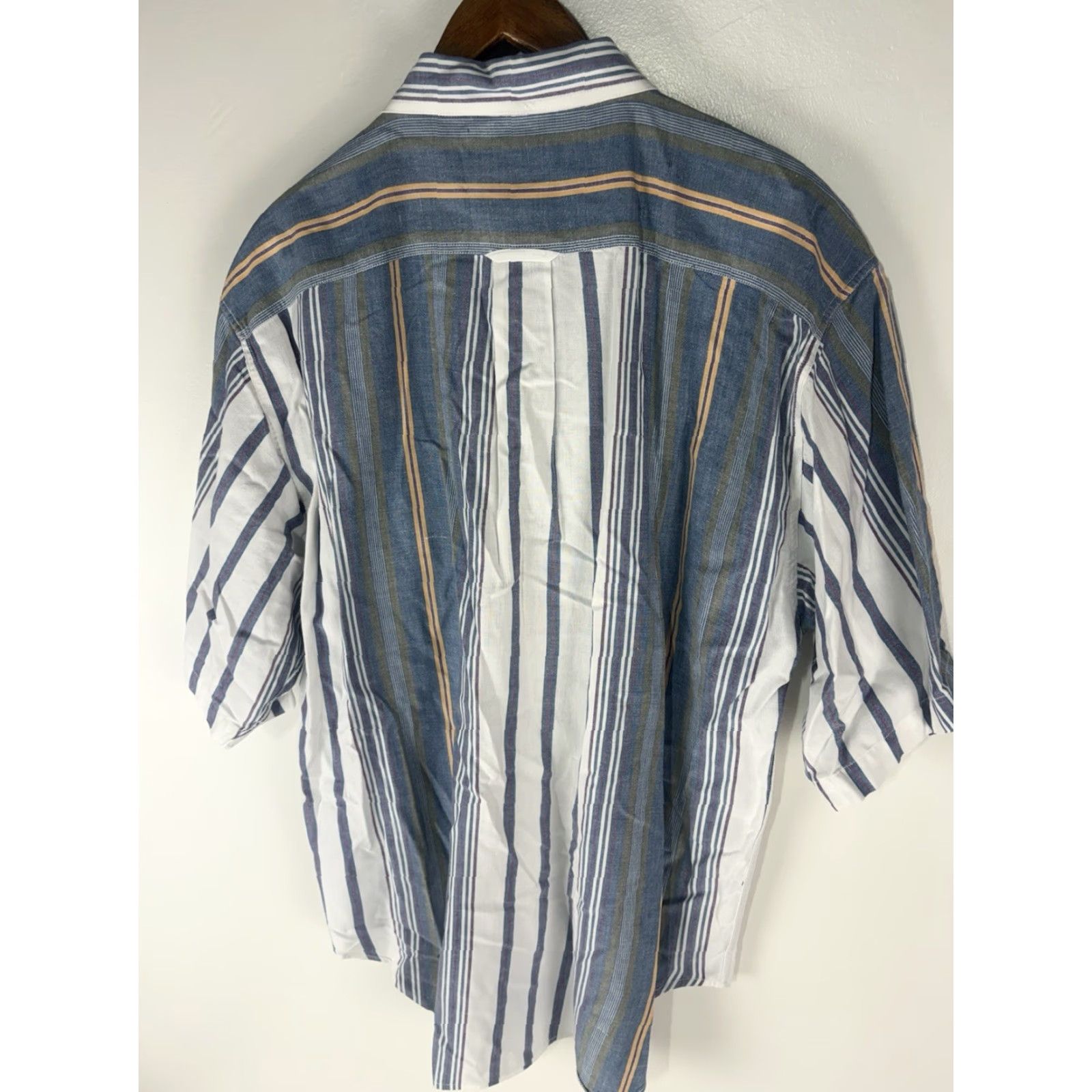 American Eagle Outfitters VINTAGE American Eagle Men’s Shirt Short Sleeve Cotton Button-Up Multi Striped 100% Woven Casual Summer Size US L / EU 52-54 / 3 - 4 Thumbnail