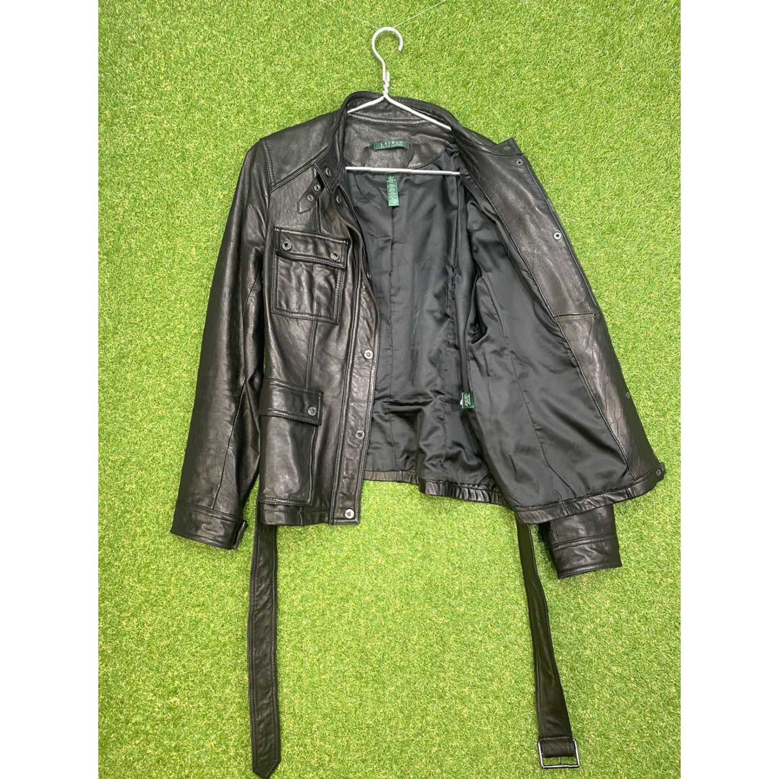 Ralph Lauren Lauren Ralph Lauren Leather Jacket Biker Size Large L Womens Size L / US 10 / IT 46 - 3 Thumbnail