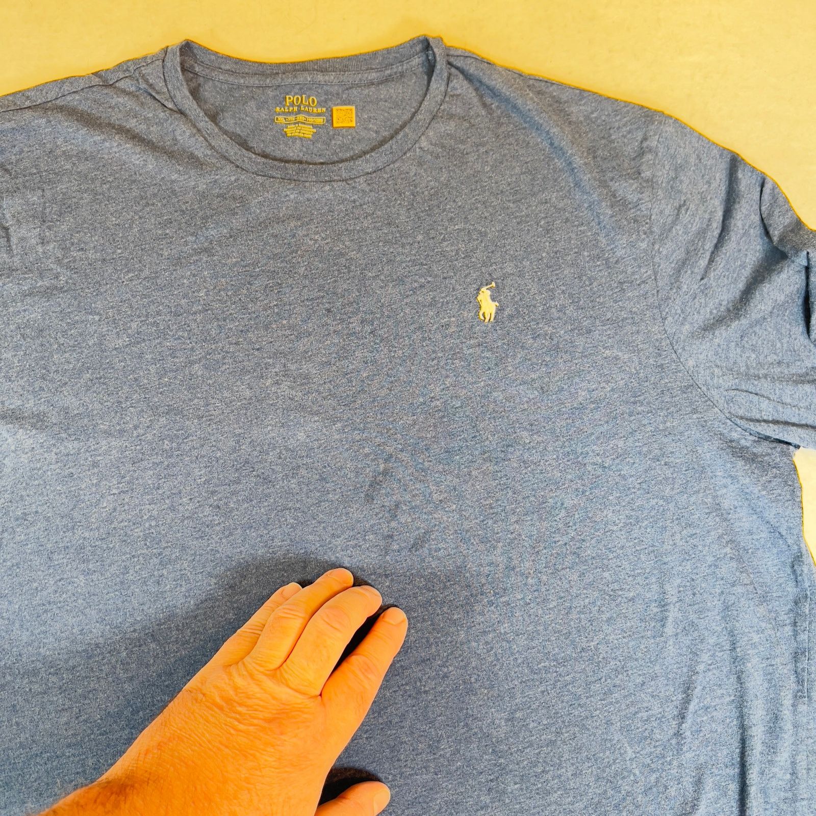 Polo Ralph Lauren Polo by Ralph Lauren Long Sleeve T-Shirt XXL Heathered Blue Size US XL / EU 56 / 4 - 4 Thumbnail