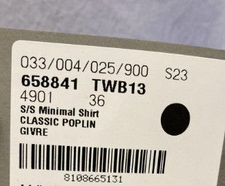 Balenciaga o1la1rc1a1124 Minimal Shirt in Givre Size US XXS / EU 40 - 2 Thumbnail