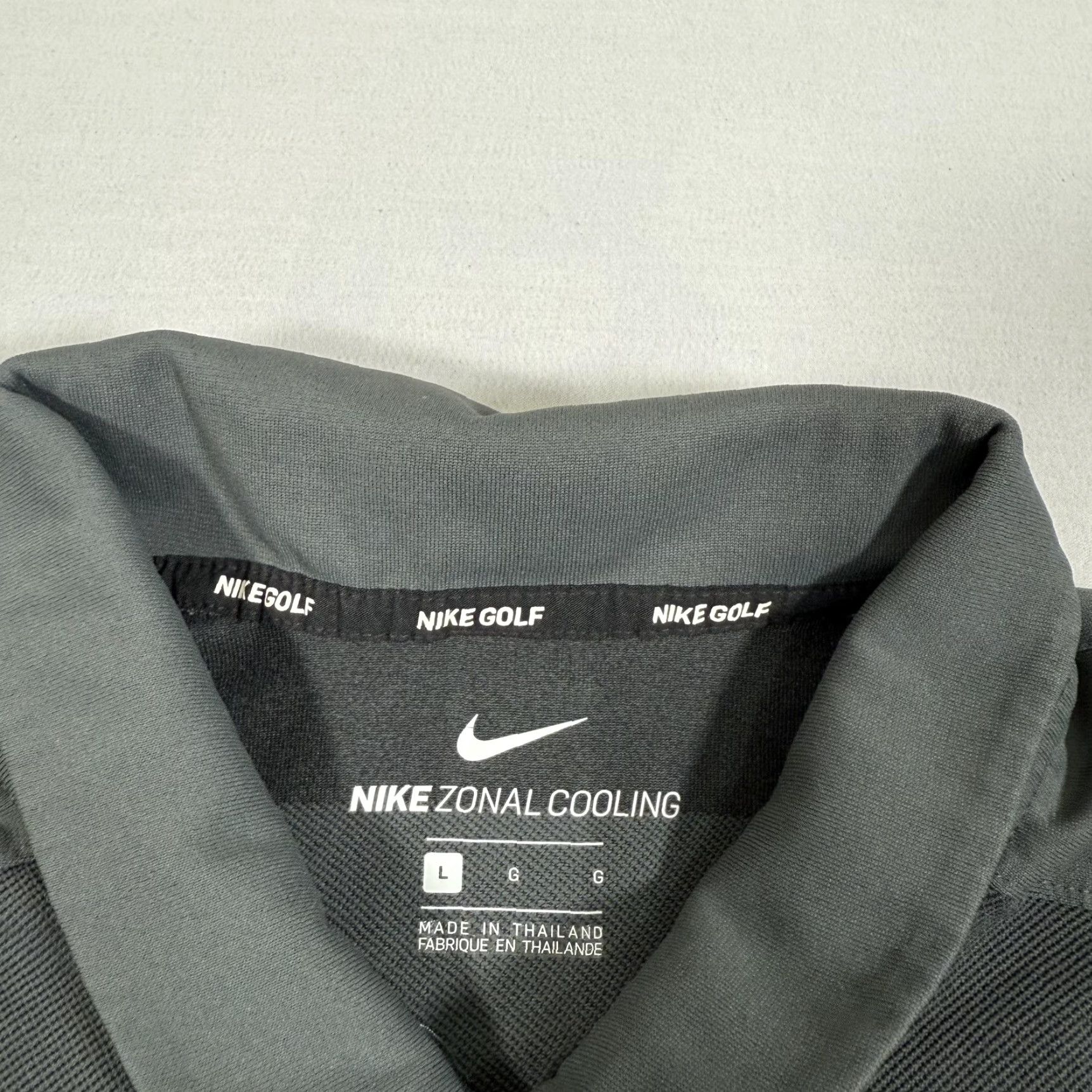 Nike Nike Polo Shirt Gray Large Mens Golf Performance Zonal Cooling Tiger Woods Size US L / EU 52-54 / 3 - 6 Thumbnail