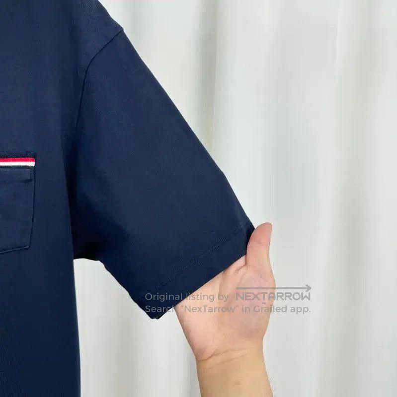 Thom Browne Thom Browne Navy Striped Short Sleeve T-Shirt . Size US M / EU 48-50 / 2 - 4 Thumbnail