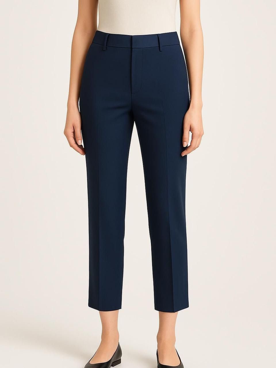 Theory Theory Navy Cropped Trousers Size 4 Size 27" / US 4 / IT 40 - 1 Thumbnail