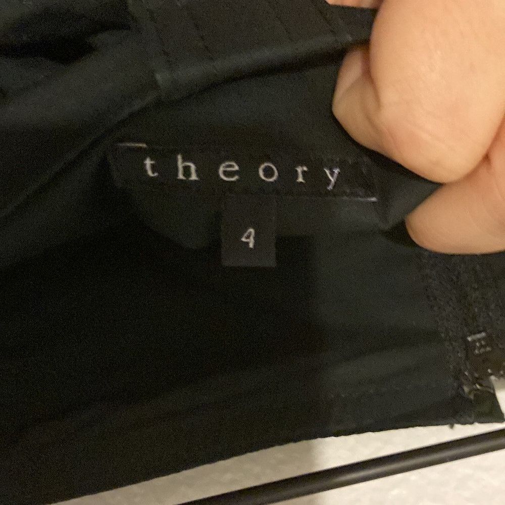 Theory Theory Button Belted Accent Retro 60's Fit Pencil Skirt Size 27" / US 4 / IT 40 - 9 Thumbnail
