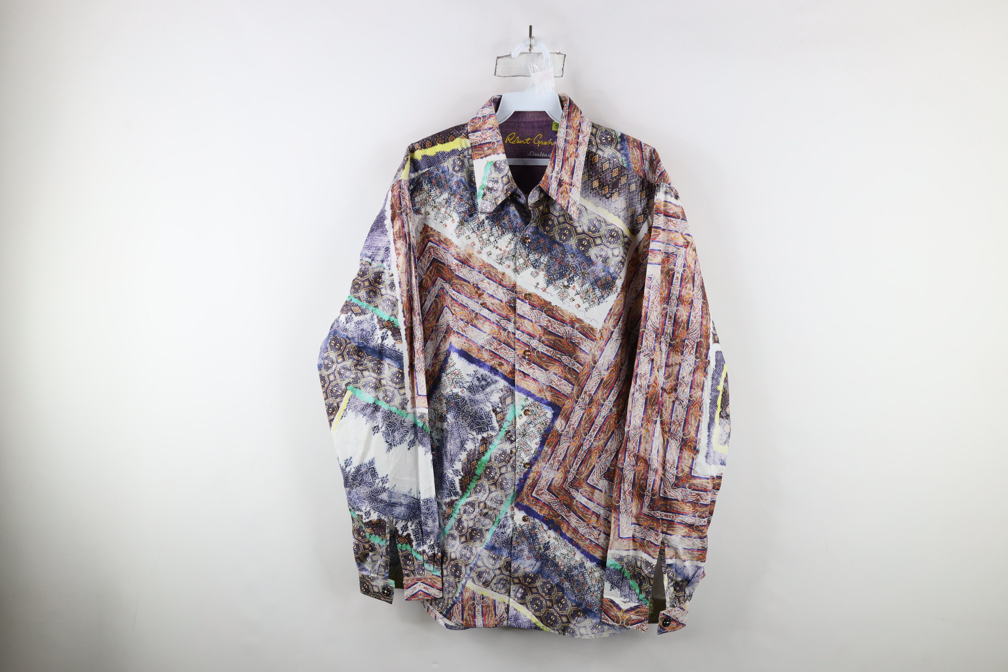 Robert Graham × Vintage Robert Graham Limited Edition Geometric Paisley Button Shirt Size XL / US 12-14 / IT 48-50 - 1 Thumbnail
