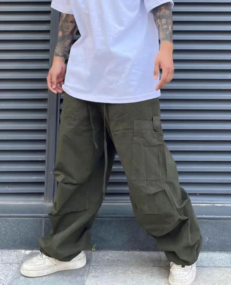 Japanese Brand × Jean Street Hip Hop Straight Leg Loose Casual Pants Size US 31 - 2 Thumbnail
