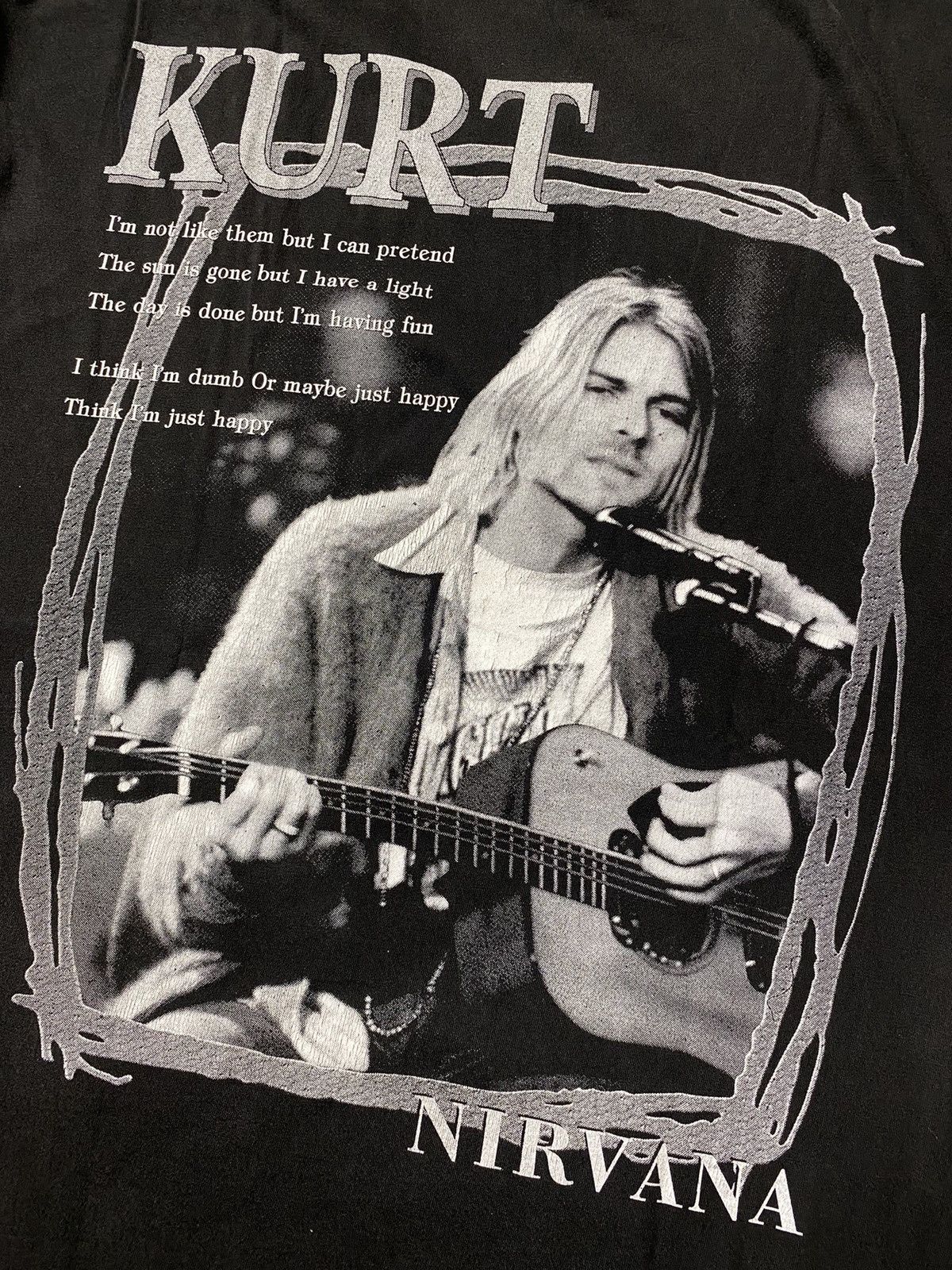 Band Tees × Vintage RARE Kurt Cobain Nirvana Mtv Unplugged Tshirt Boot Size US XL / EU 56 / 4 - 6 Thumbnail
