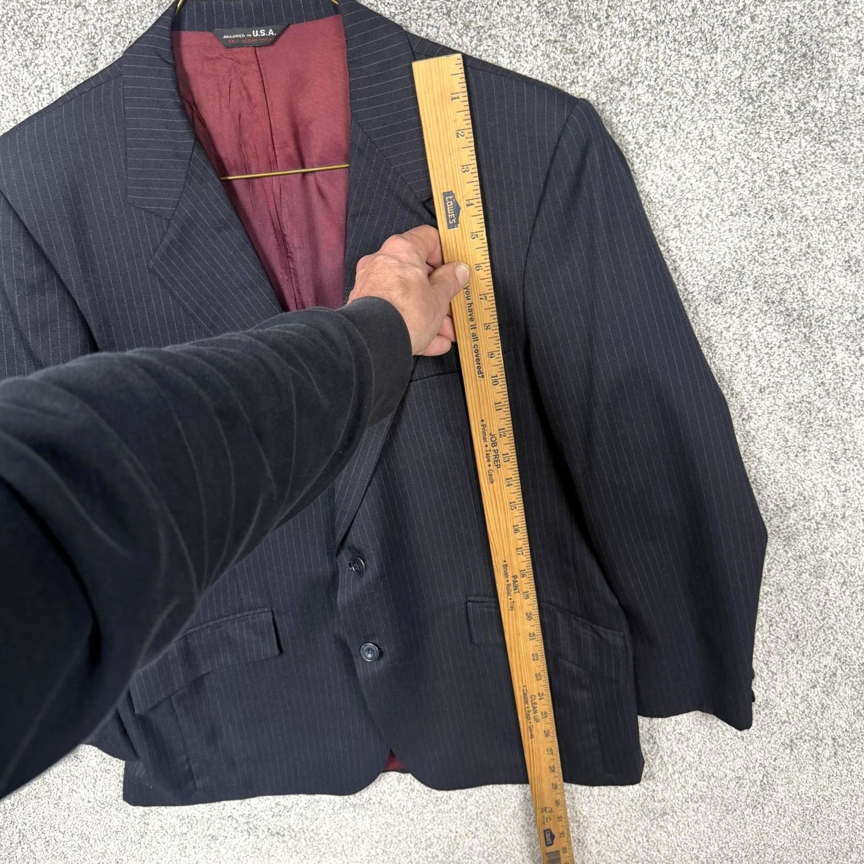 Vintage VINTAGE Sergio Valente Suit 2 Piece Black Pinstripe Blazer Vest Mens N/A Size 42R - 3 Thumbnail