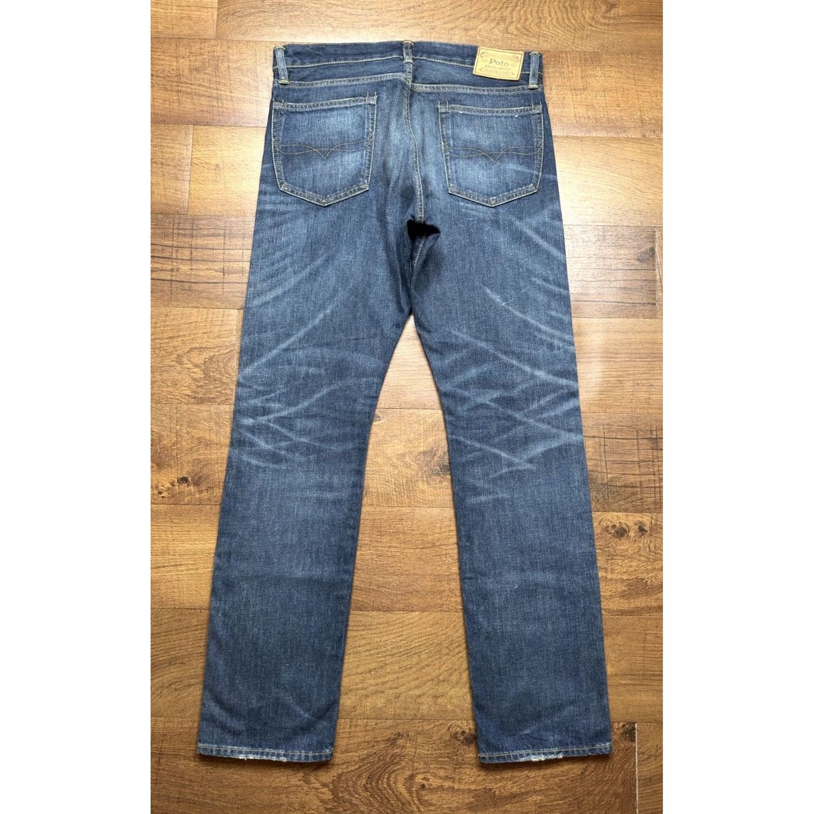 Polo Ralph Lauren Polo Ralph Lauren Jeans Mens Blue Varick Slim Straight Selvedge Denim 32X32 Jeans Slim Mens Blue Dark Wash 32 Inseam 5-Pocket Style Vintage: No Size US XS / EU 42 / 0 - 3 Thumbnail